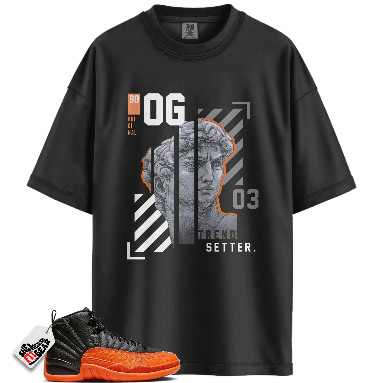 Women's Jordan 12 Brilliant Orange Match Shirts, Trend Setter Tee To Match Women's Jordan 12 Brilliant Orange Main image