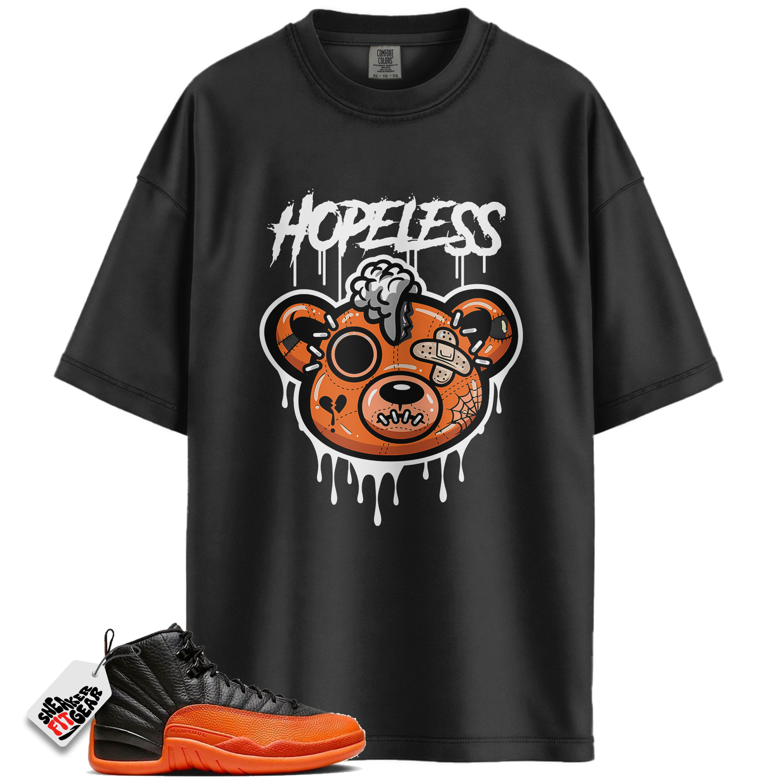 Women's Jordan 12 Brilliant Orange Match Shirts, Hopeless To Match Women's Jordan 12 Brilliant Orange