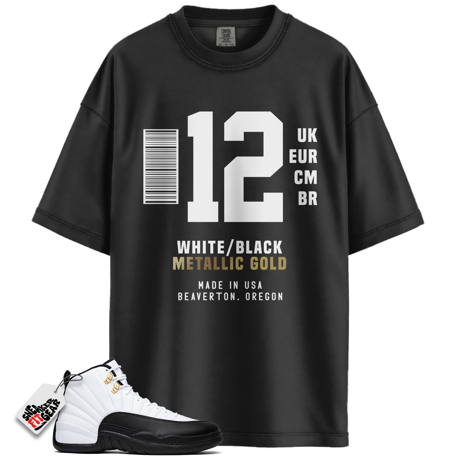 Jordan 12 Retro Taxi (2025) Match Shirts, Box Logo Sneaker Shirt To Match Jordan 12 Retro Taxi (2025) Main image