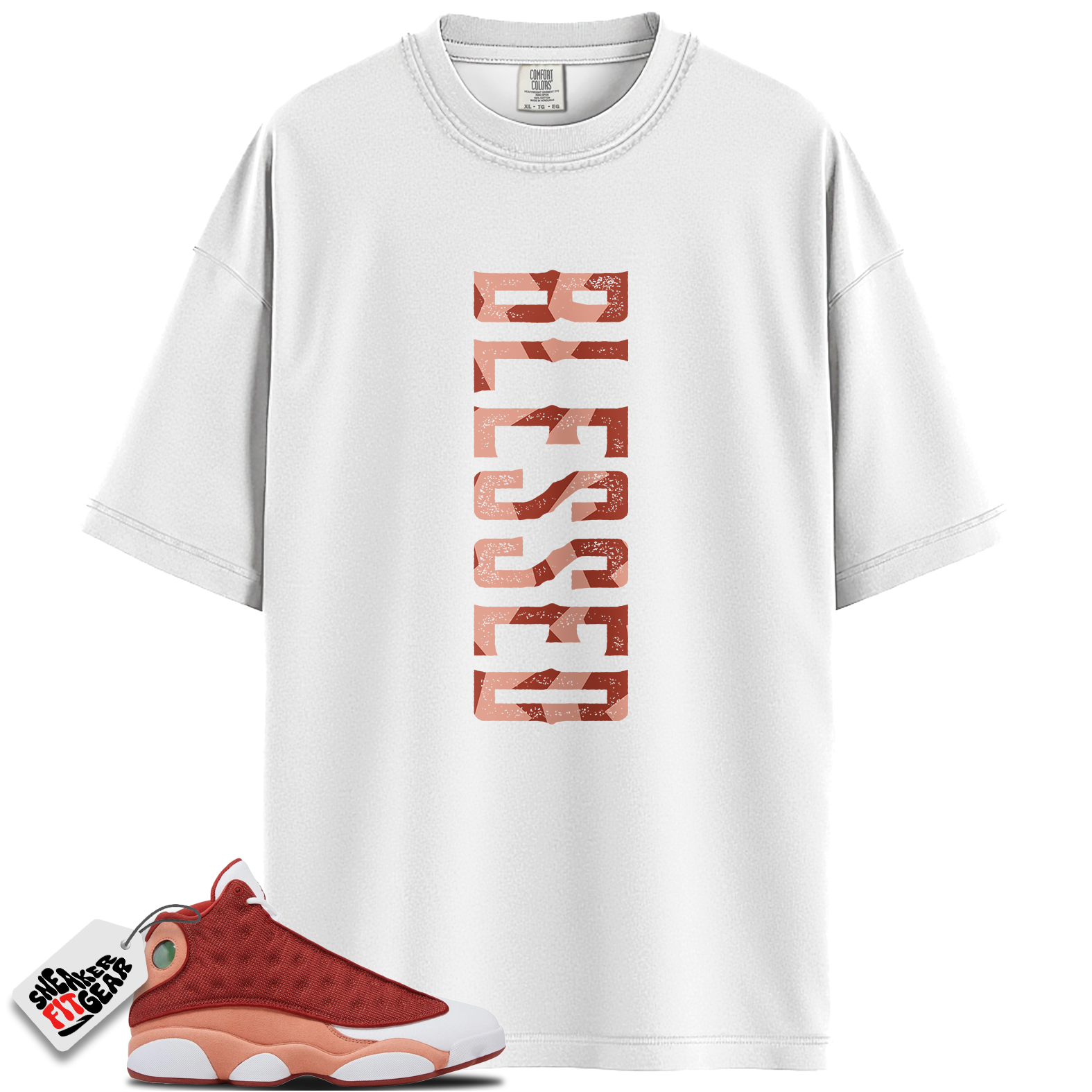 Jordan 13 Retro Dune Red Match Shirts, Blessed To Match Jordan 13 Retro Dune Red
