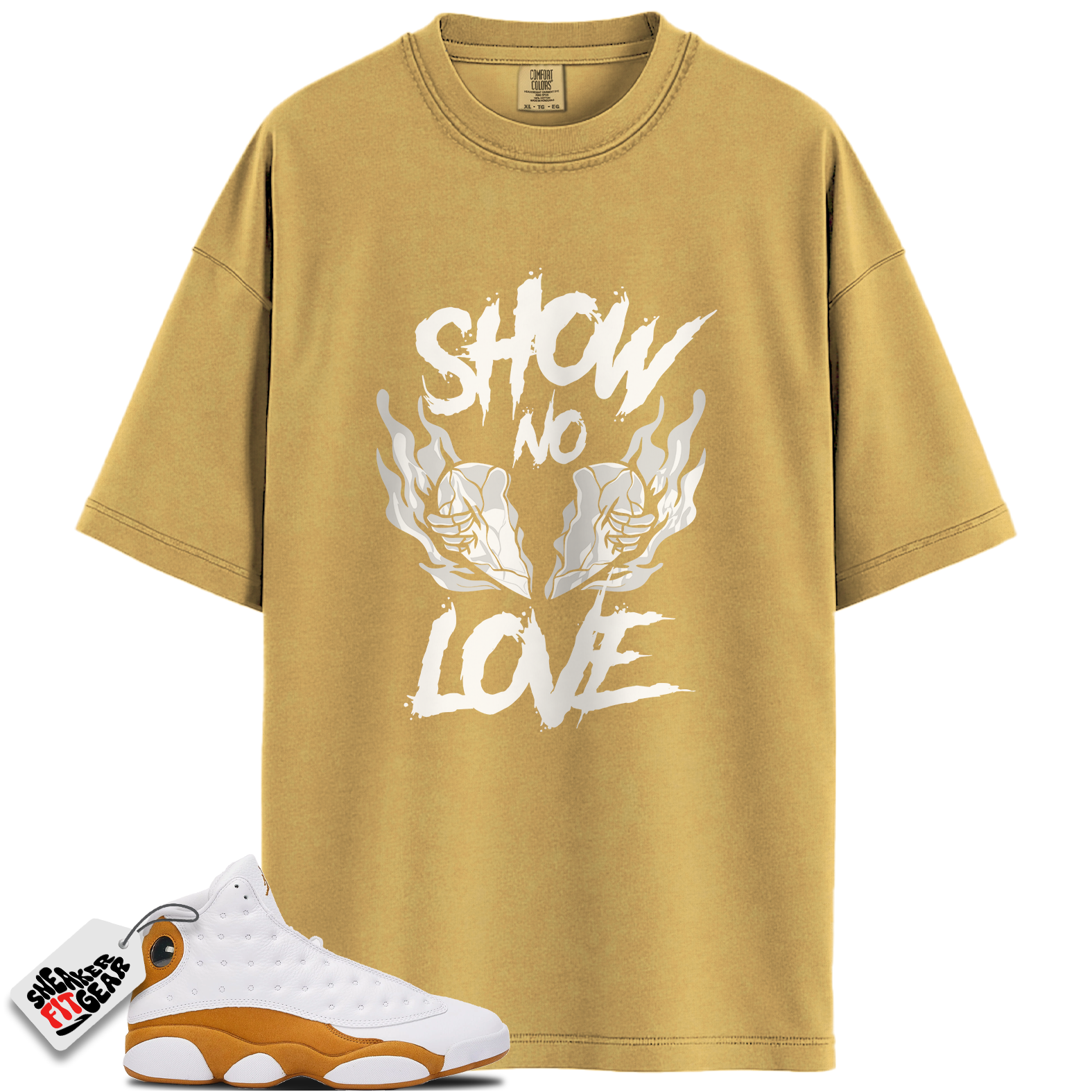 Jordan 13 Retro Wheat Match Shirts, NO LOVE To Match Jordan 13 Retro Wheat Main image