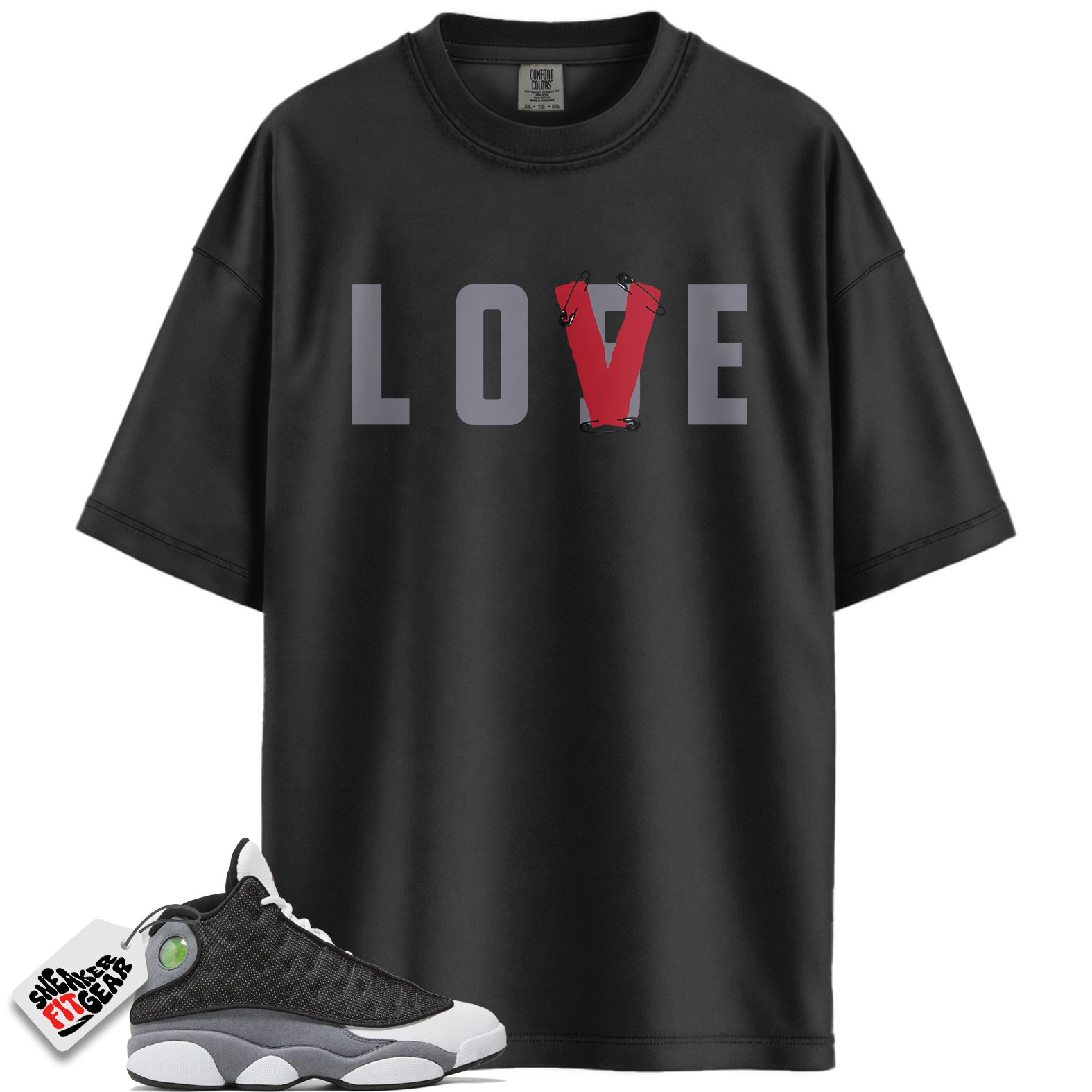 Jordan 13 Retro "Wolf Grey" Match Shirts, Love Lose Matching Black Flint 13s To Match Jordan 13 Retro "Wolf Grey"