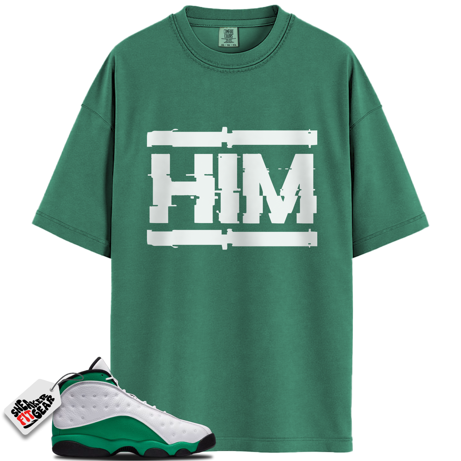 Jordan 13 Retro Sail Pine Green Match Shirts, HIM To Match Jordan 13 Retro Sail Pine Green
