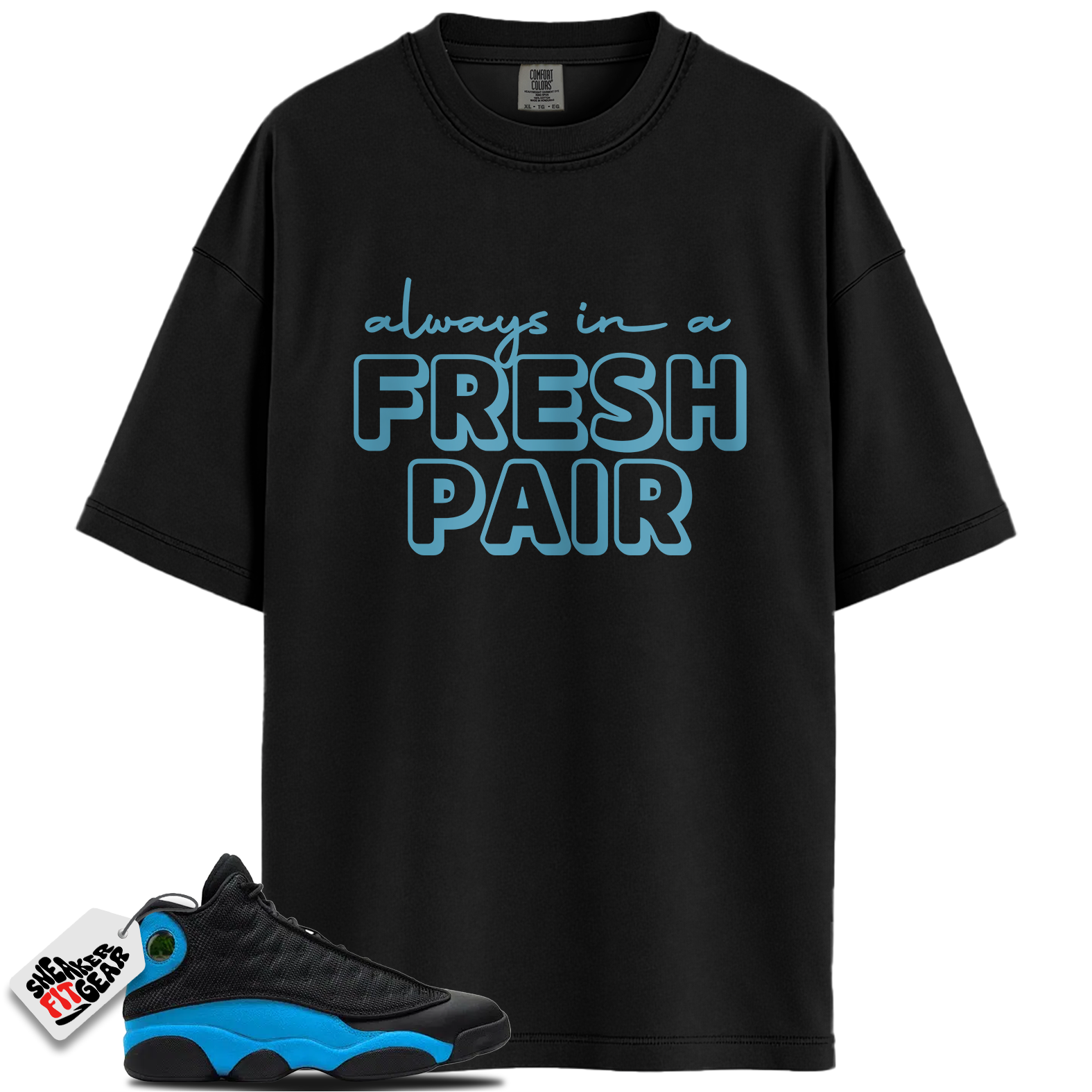 Jordan 13 Black University Blue Match Shirts, Always In A Fresh Pair To Match Jordan 13 Black University Blue