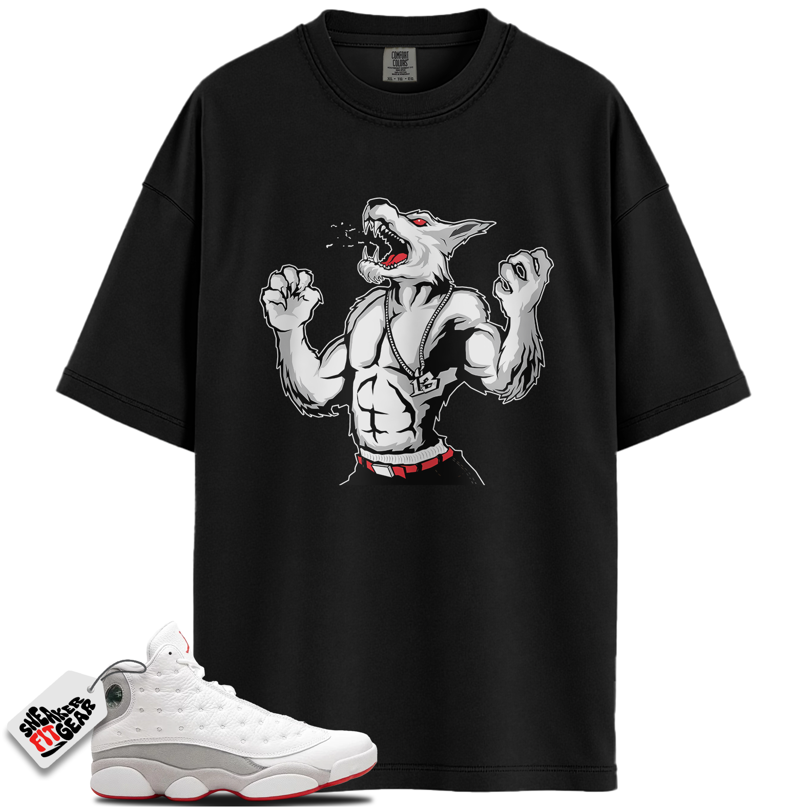 Jordan 13 Retro Wolf Grey Match Shirts, Wolf Sneaker Tees To Match Jordan 13 Retro Wolf Grey
