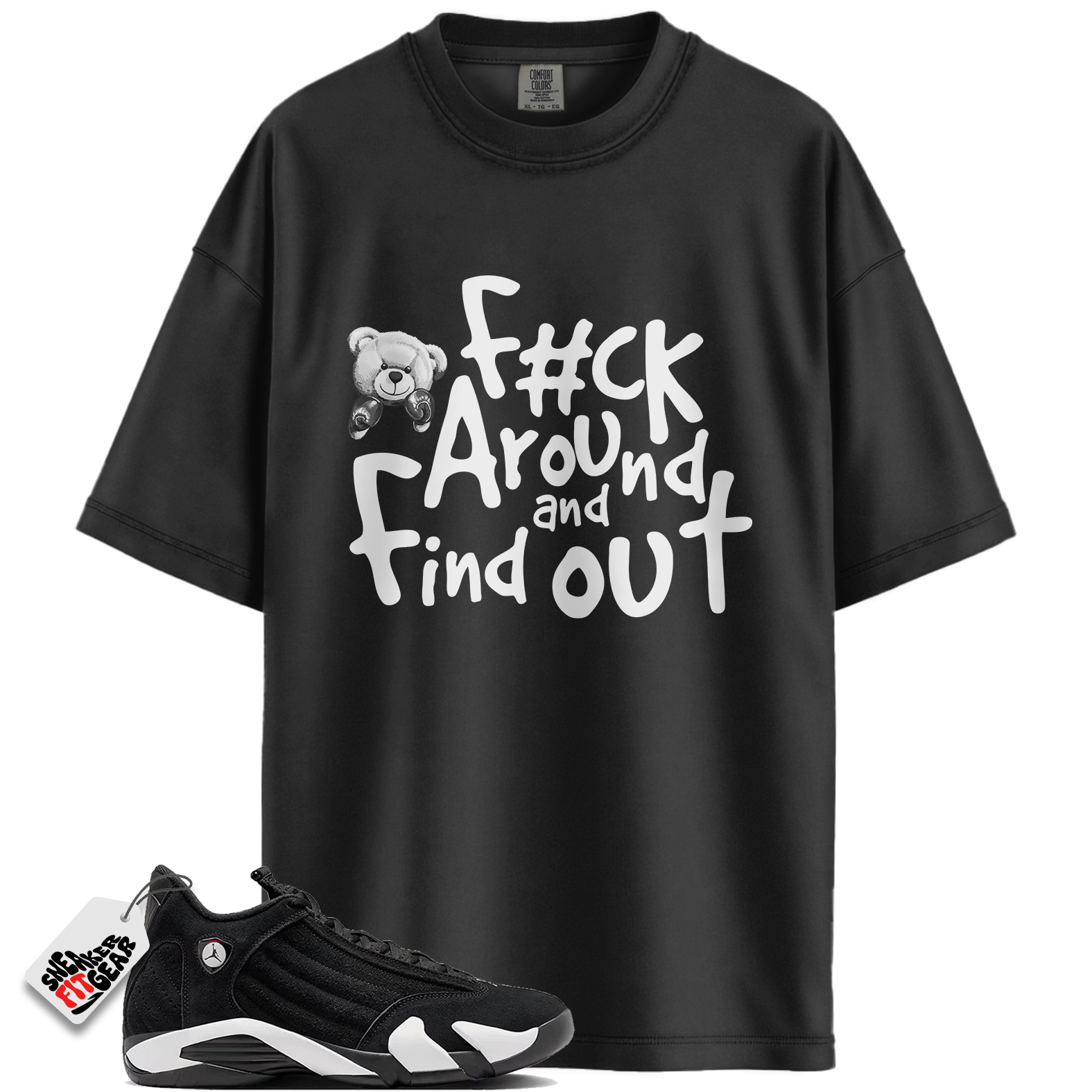 Jordan 14 Retro Black White Match Shirts, FCK To Match Jordan 14 Retro Black White