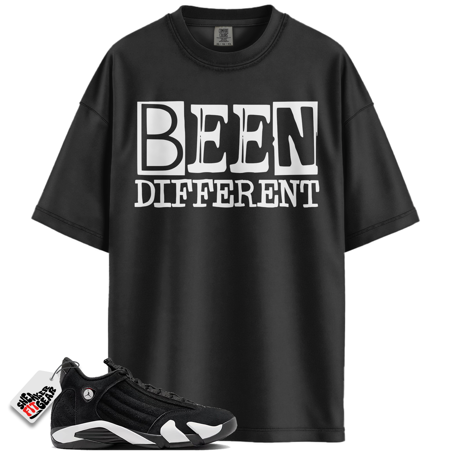 Jordan 14 Retro Black White Match Shirts, BEEN To Match Jordan 14 Retro Black White Main image