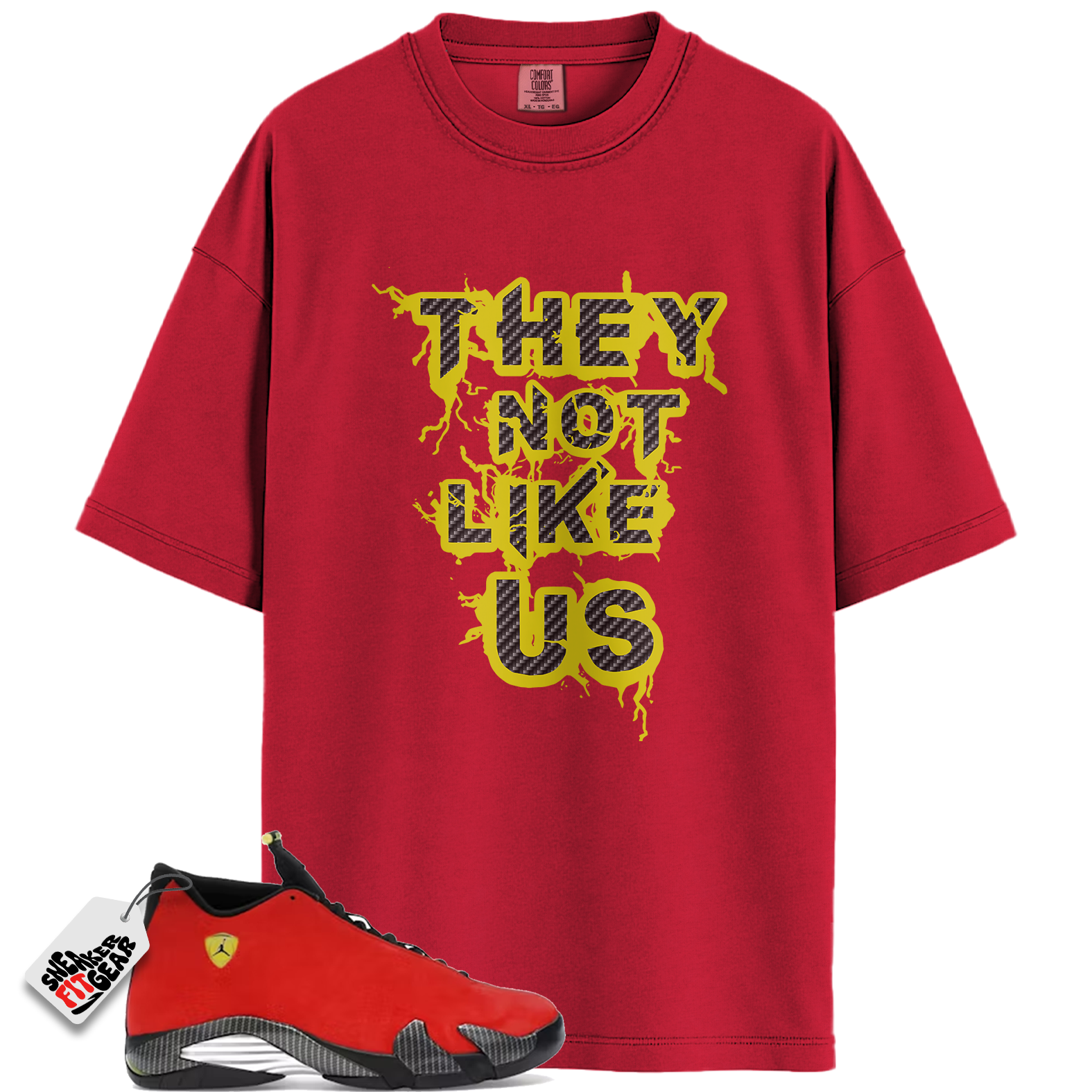 Jordan 14 Retro Ferrari (2025) Match Shirts, They Not Like Us To Match Jordan 14 Retro Ferrari (2025)