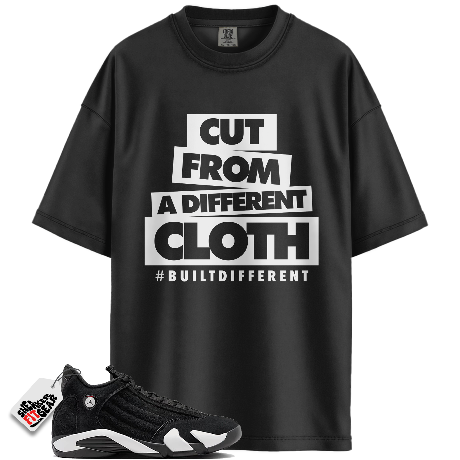 Jordan 14 Retro Black White Match Shirts, CLOTH Shirt To Match Jordan 14 Retro Black White Main image