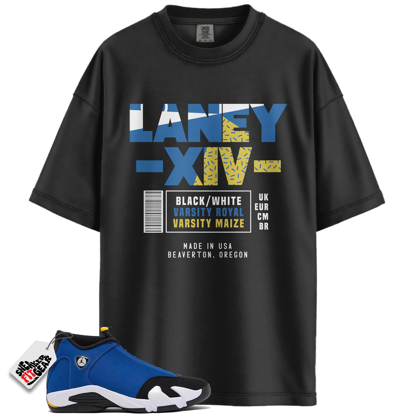 Jordan 14 Retro Laney Match Shirts, Sneaker Box Label Shirt To Match Jordan 14 Retro Laney