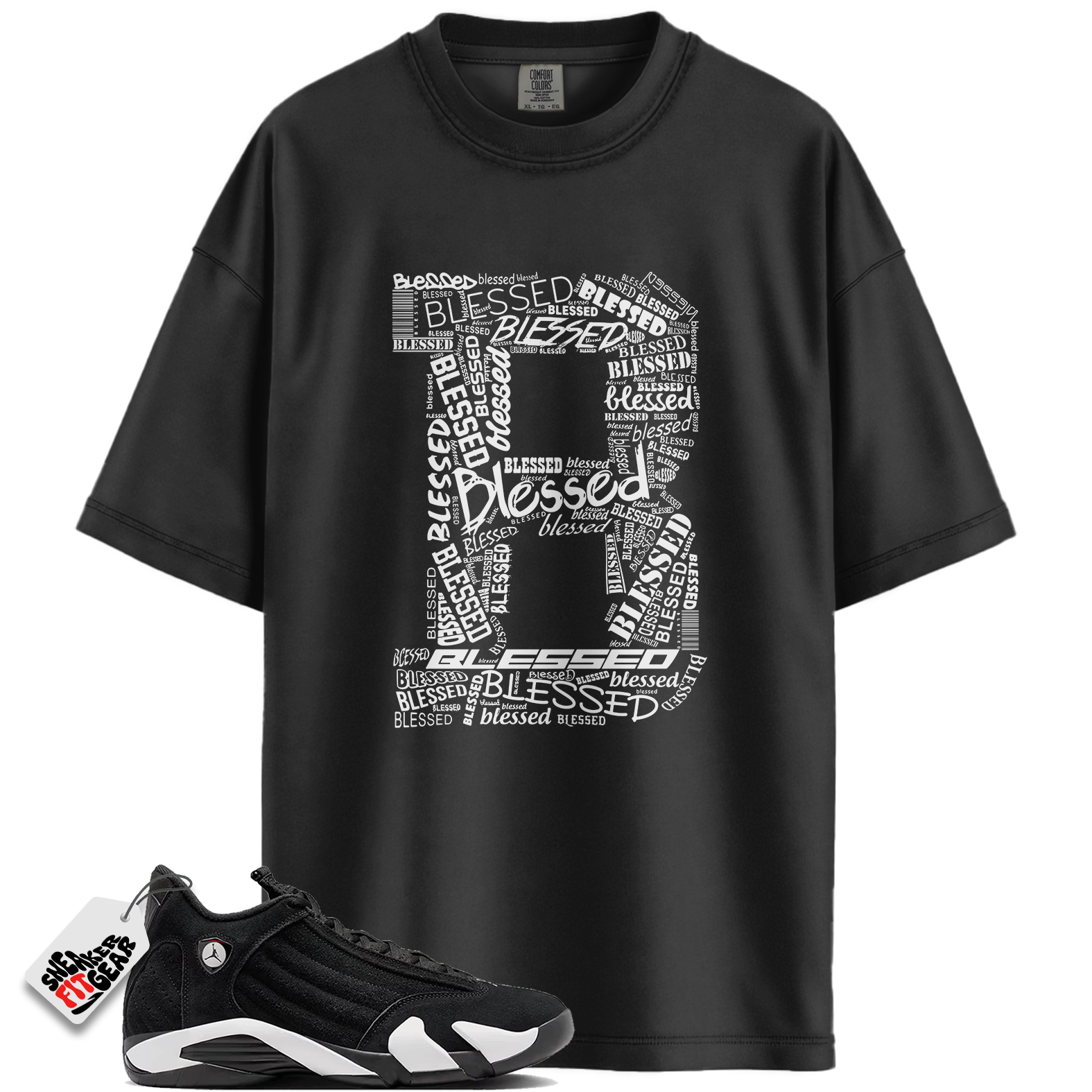 Jordan 14 Retro Black White Match Shirts, BLS B Shirt To Match Jordan 14 Retro Black White
