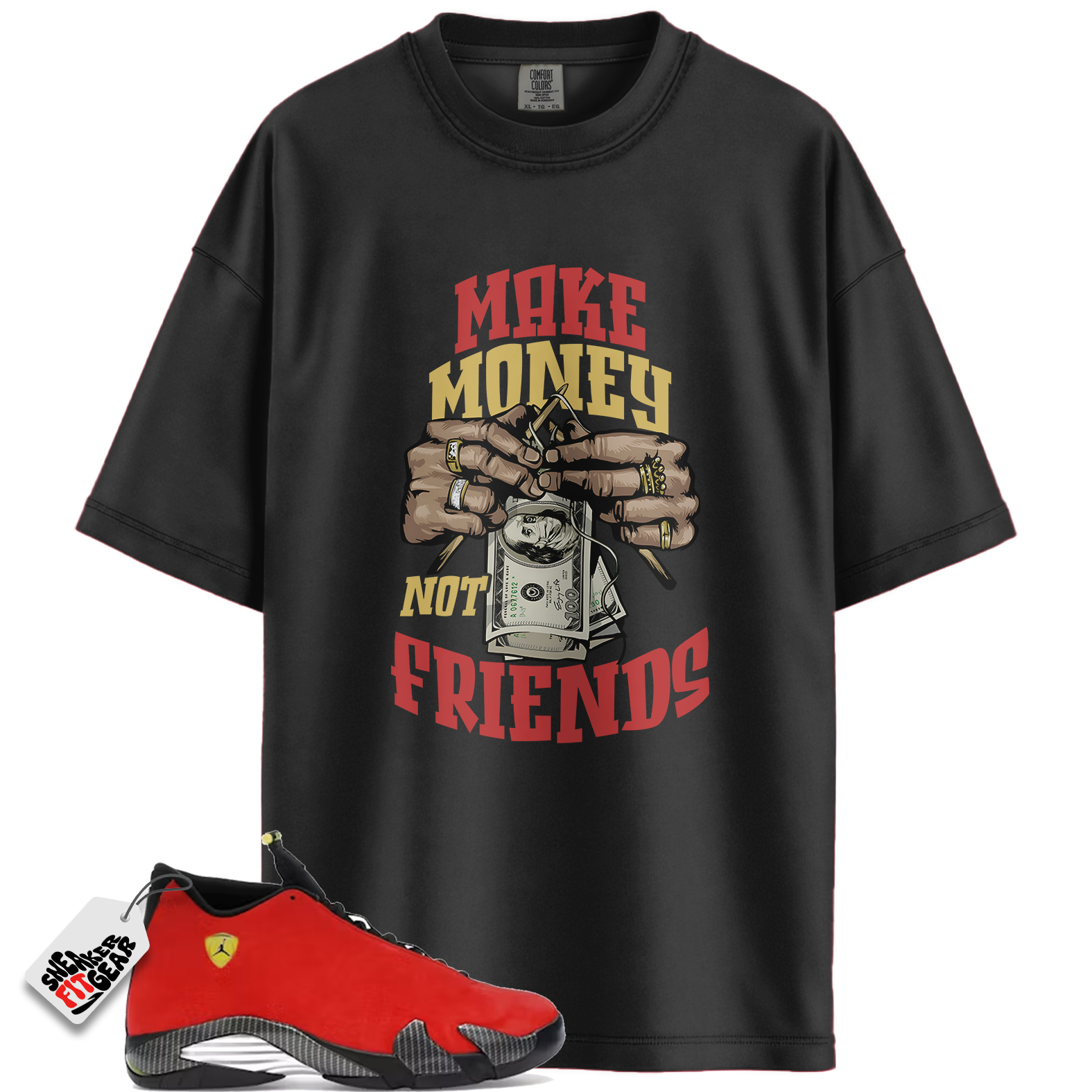 Jordan 14 Retro Ferrari (2025) Match Shirts, Make Money Shirt To Match Jordan 14 Retro Ferrari (2025)
