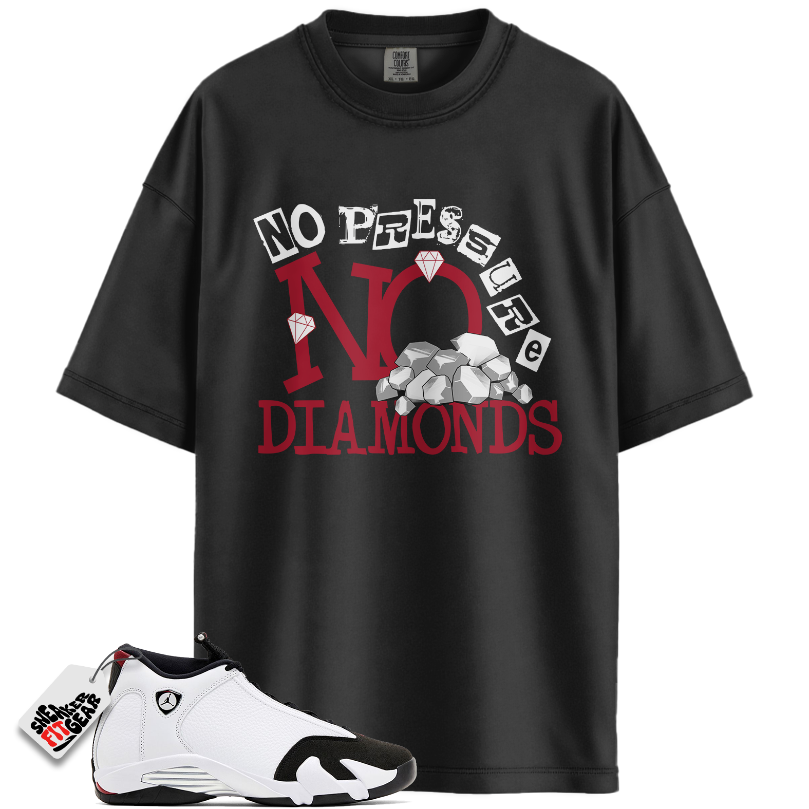 Jordan 14 Retro Black Toe Match Shirts, DIAMOND Shirt To Match Jordan 14 Retro Black Toe