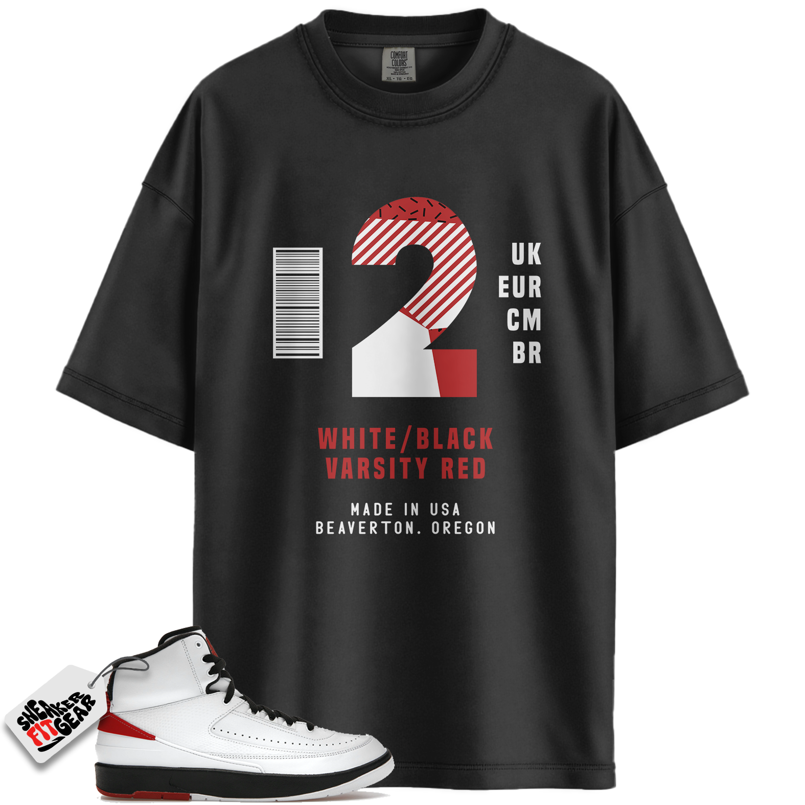 Jordan 2 Retro OG Chicago Match Shirts, Box Label Shirt To Match Jordan 2 Retro OG Chicago
