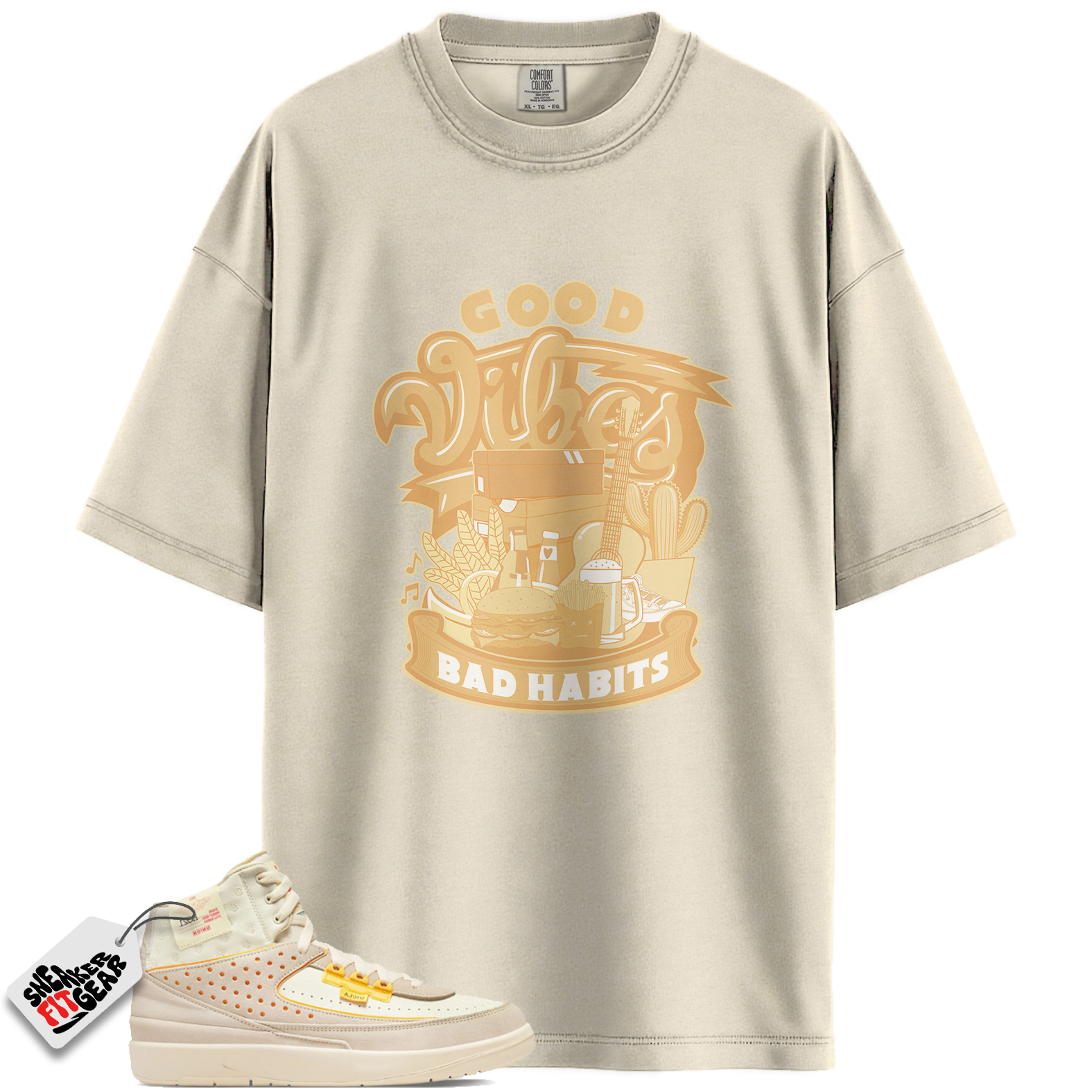 Jordan 2 Retro SP Union Rattan Match Shirts, Vibes Melon Tint Shirt To Match Jordan 2 Retro SP Union Rattan Main image