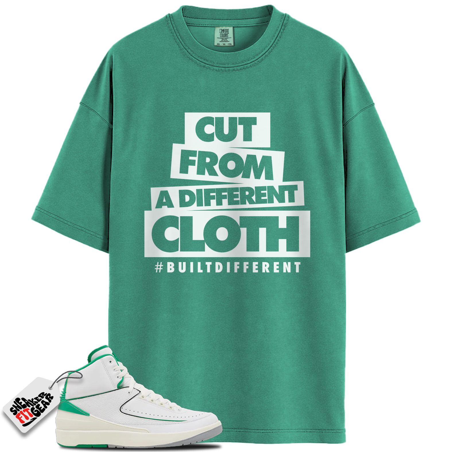 Jordan 2 Lucky Green Match Shirts, Cut From A Different Cloth To Match Jordan 2 Lucky Green