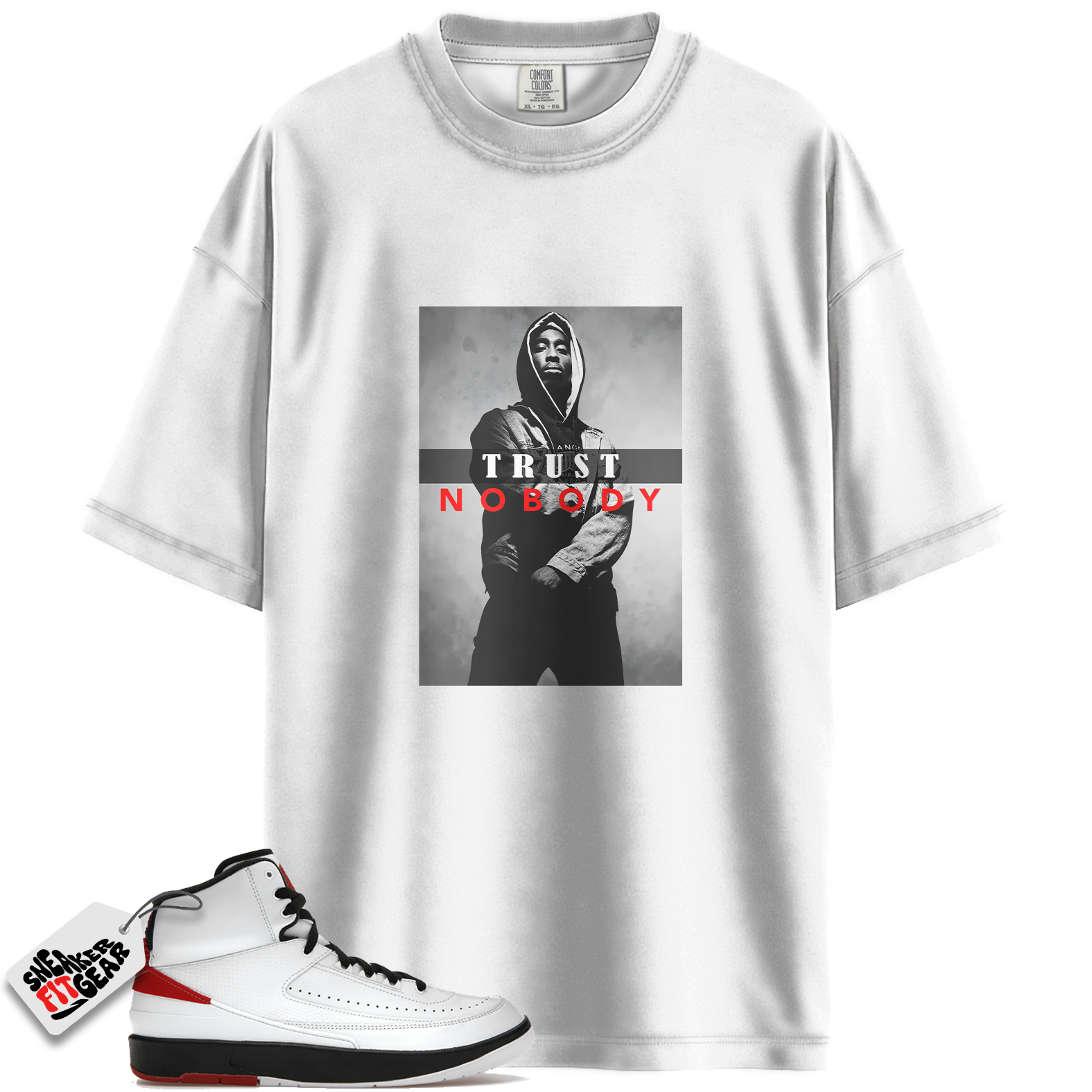 Jordan 2 Retro OG Chicago Match Shirts, TRUST NOBODY Shirt To Match Jordan 2 Retro OG Chicago Main image