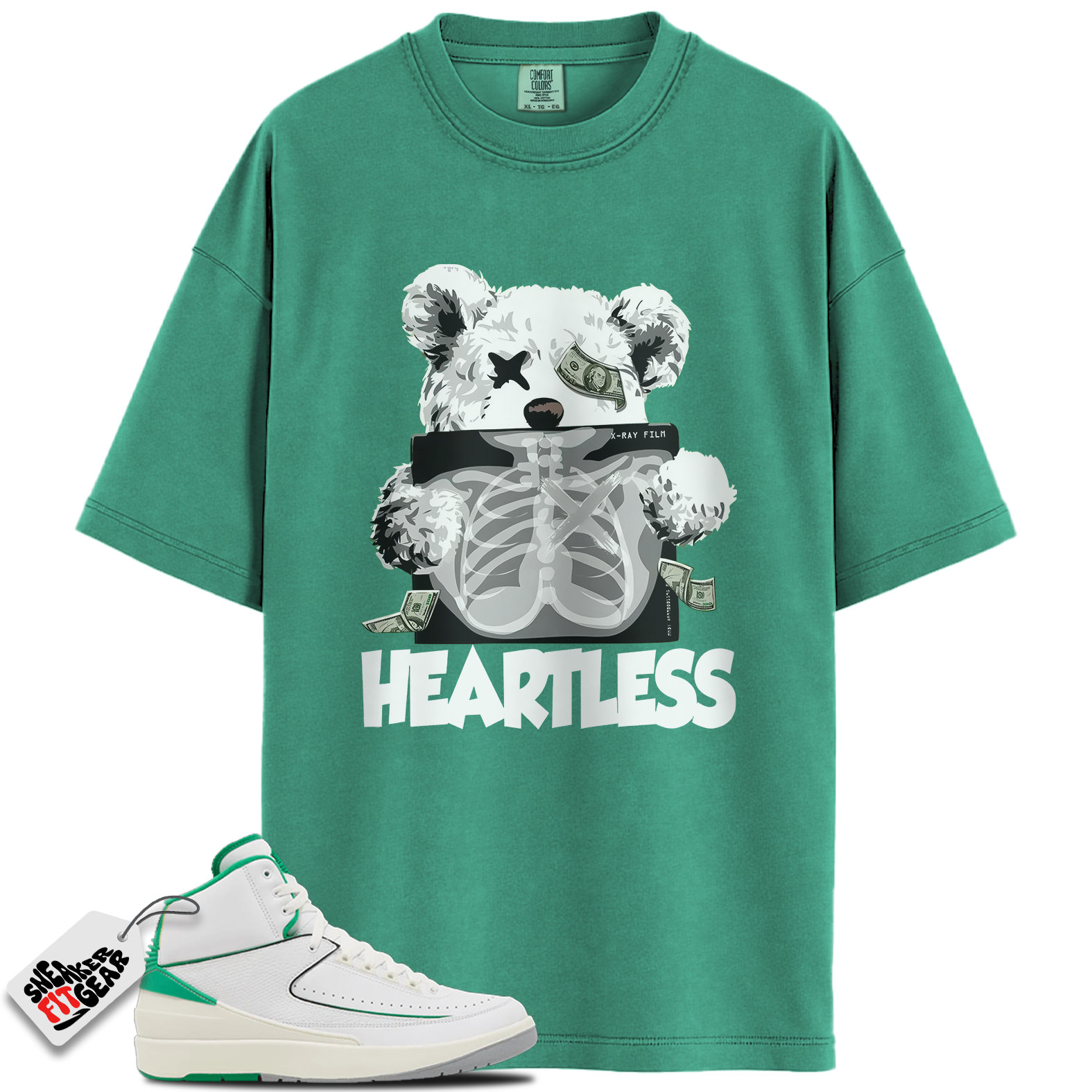 Jordan 2 Lucky Green Match Shirts, HEARTLESS Shirt To Match Jordan 2 Lucky Green