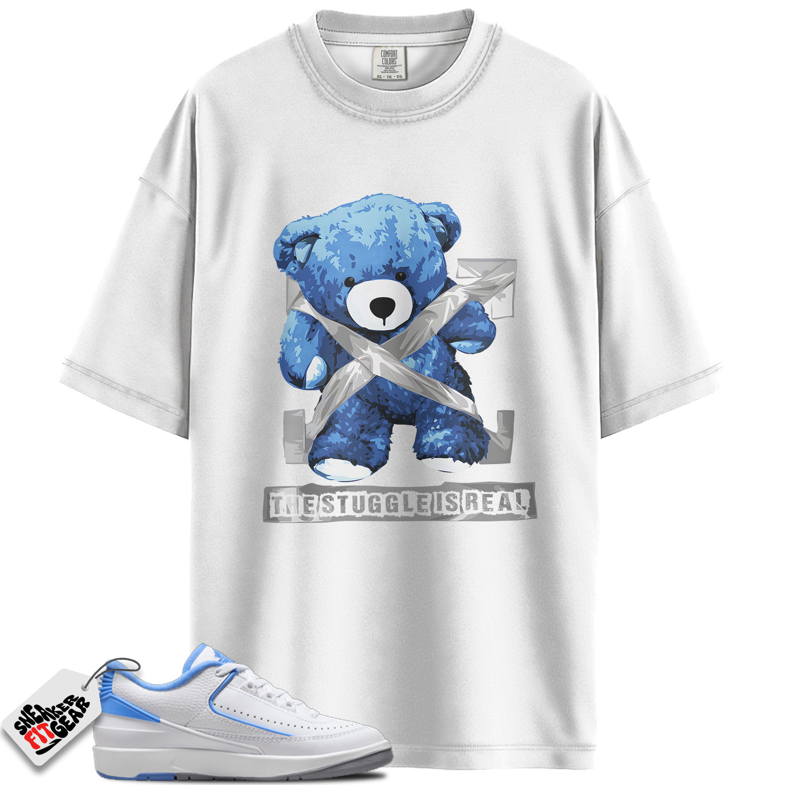 Jordan 2 Retro Low UNC Match Shirts, The Stuggle is Real T-Shirt To Match Jordan 2 Retro Low UNC