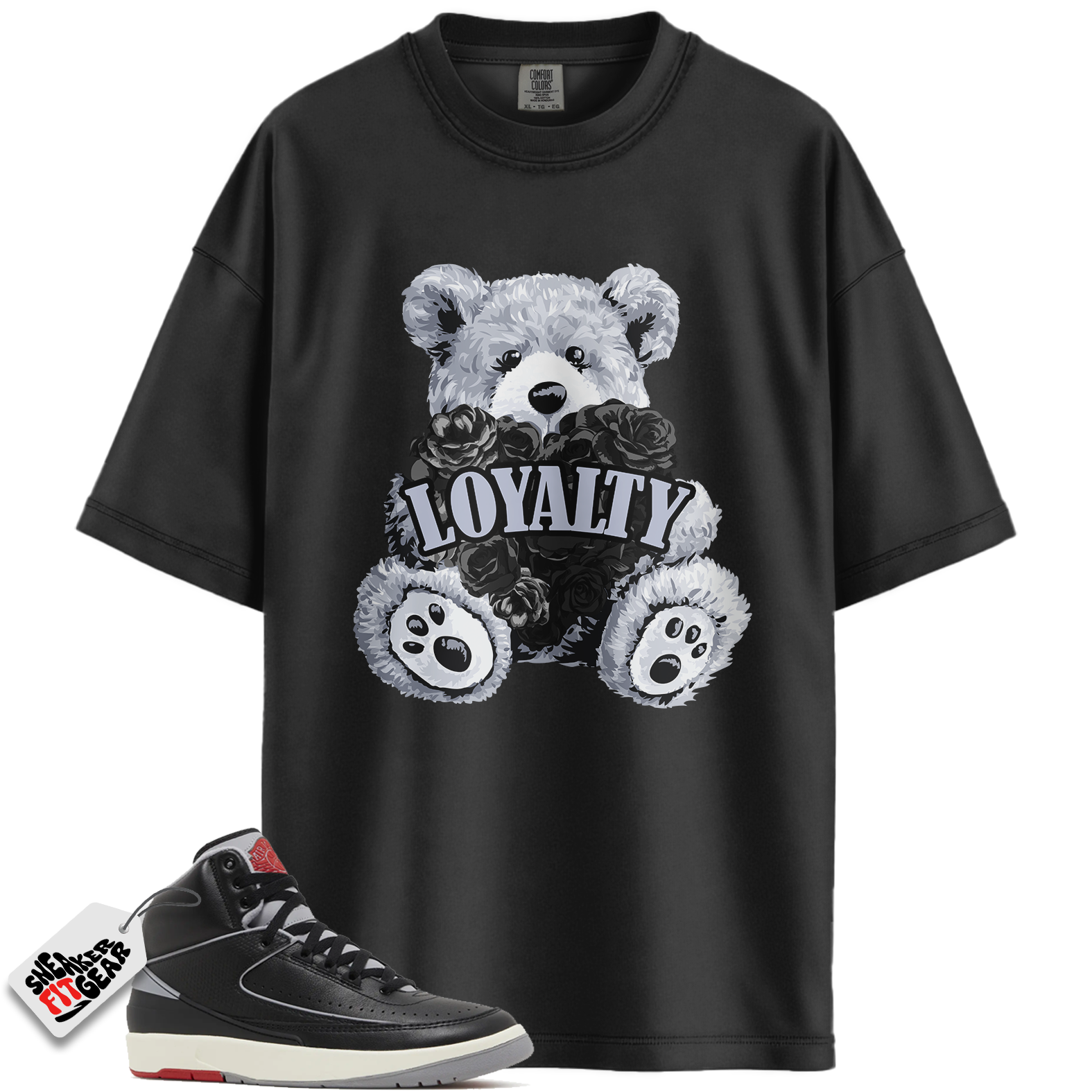 Jordan 2 Retro Black Cement Match Shirts, LOYALTY BEAR Shirt To Match Jordan 2 Retro Black Cement