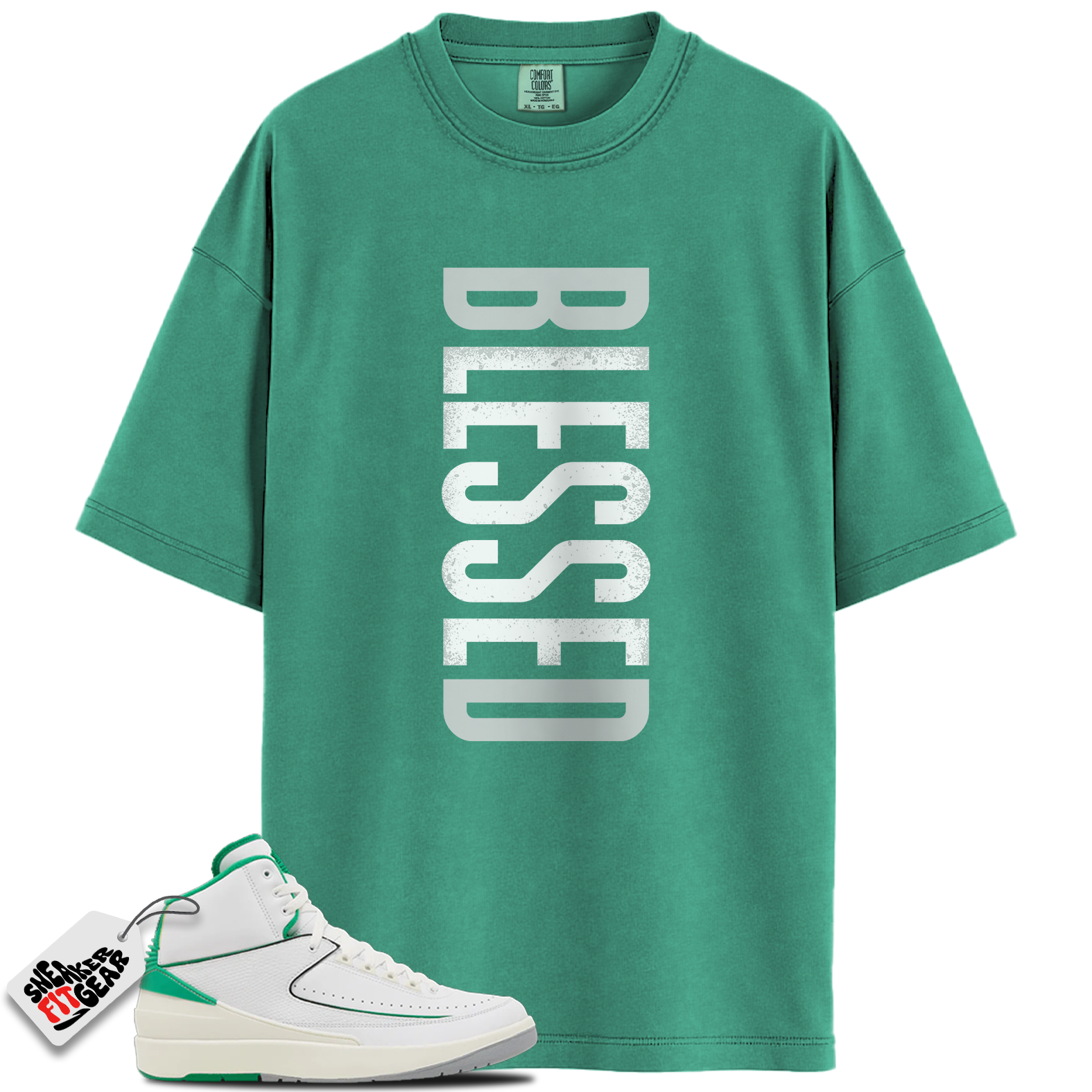 Jordan 2 Lucky Green Match Shirts, BLESSED Shirt To Match Jordan 2 Lucky Green