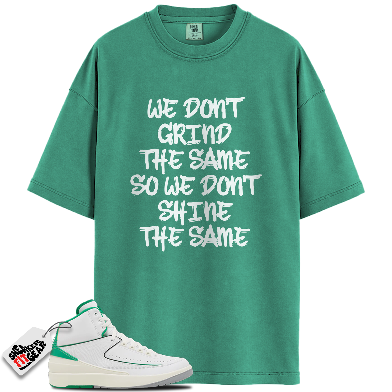 Jordan 2 Lucky Green Match Shirts, GRIND Shirt To Match Jordan 2 Lucky Green