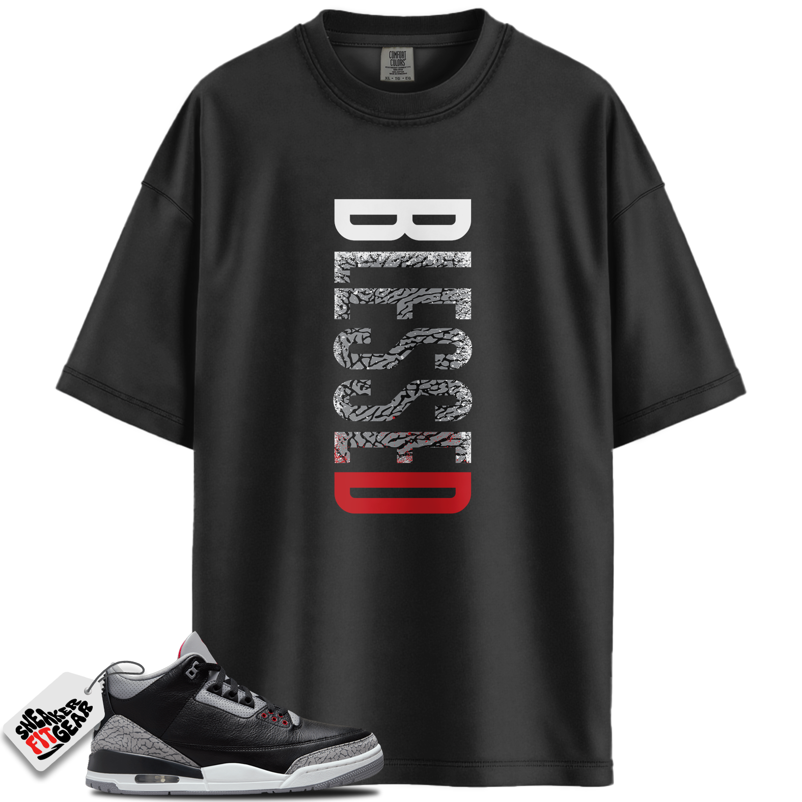 Jordan 3 Retro OG Black Cement Match Shirts, VERTBLS To Match Jordan 3 Retro OG Black Cement