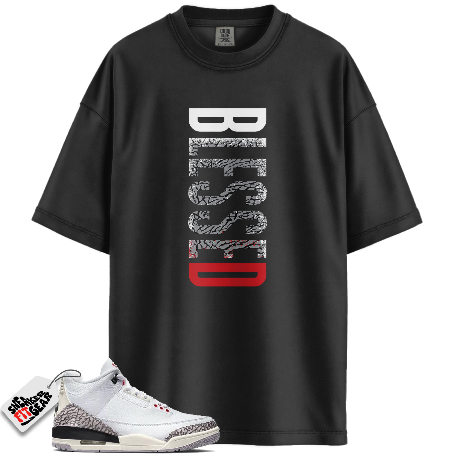Jordan 3 Retro Cement Grey Match Shirts, VERTBLS To Match Jordan 3 Retro Cement Grey Main image