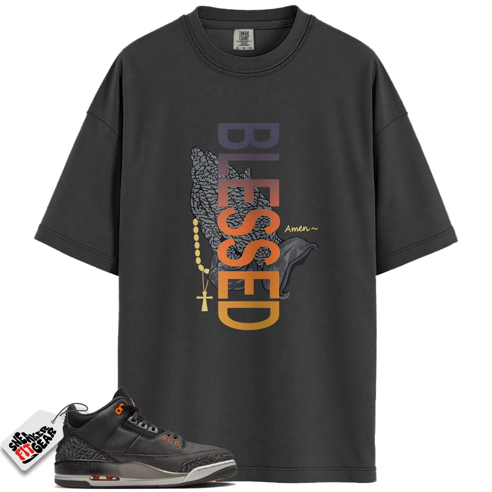 Jordan 3 Retro Fear Pack Match Shirts, BLSSDHNDS AJ To Match Jordan 3 Retro Fear Pack