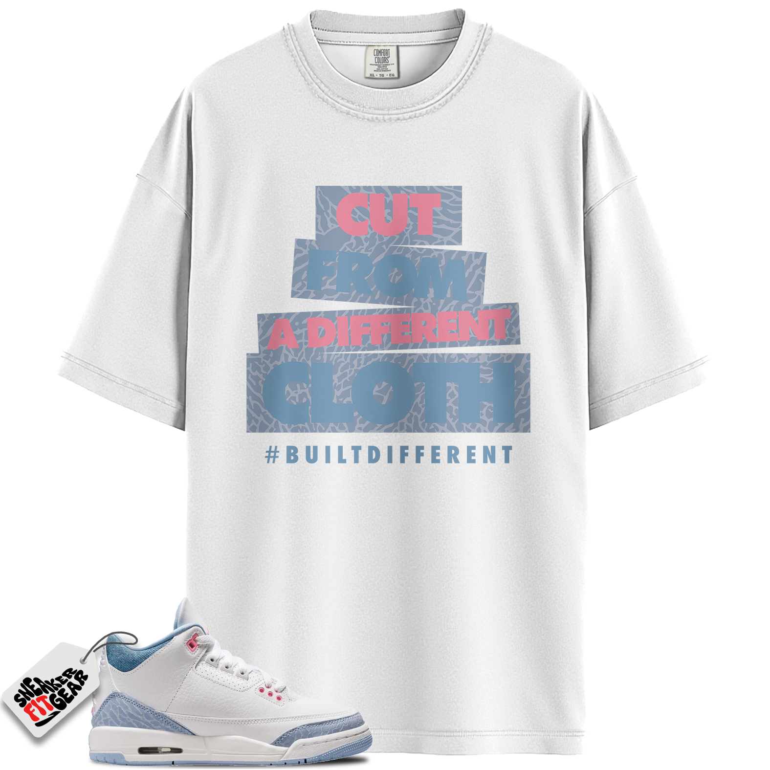 Jordan 3 Retro White Cobalt Bliss (GS) Match Shirts, CLOTH To Match Jordan 3 Retro White Cobalt Bliss (GS)