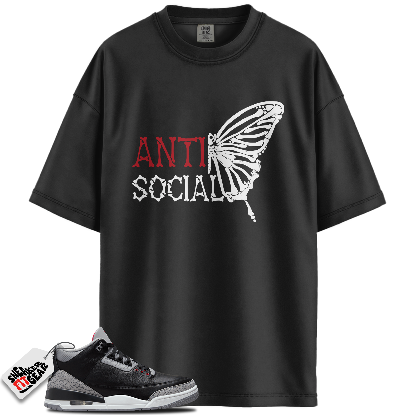 Jordan 3 Retro OG Black Cement Match Shirts, ASB To Match Jordan 3 Retro OG Black Cement