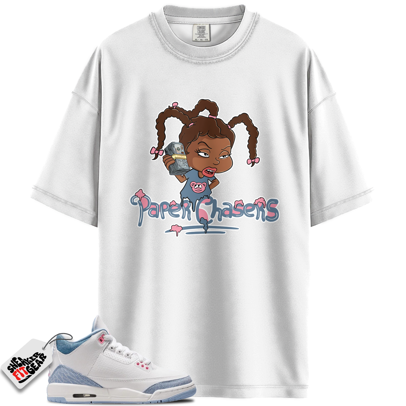 Jordan 3 Retro White Cobalt Bliss (GS) Match Shirts, PC To Match Jordan 3 Retro White Cobalt Bliss (GS) Main image