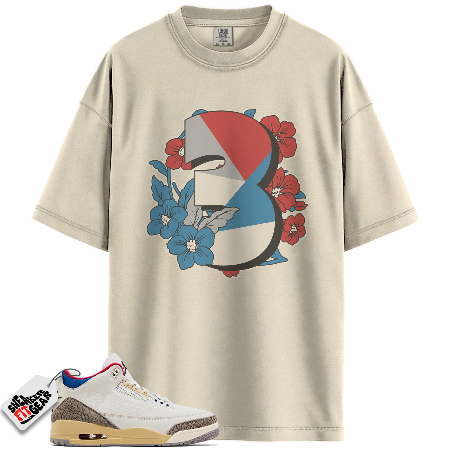 Jordan 3 Retro Seoul 2.0 Match Shirts, Floral 3 Sneaker Shirt To Match Jordan 3 Retro Seoul 2.0
