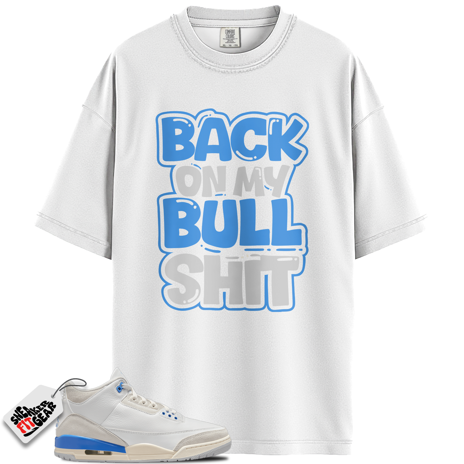 Jordan 3 Retro Lucky Shorts/ Hydrogen Blue Match Shirts, BULL To Match Jordan 3 Retro Lucky Shorts/ Hydrogen Blue Main image