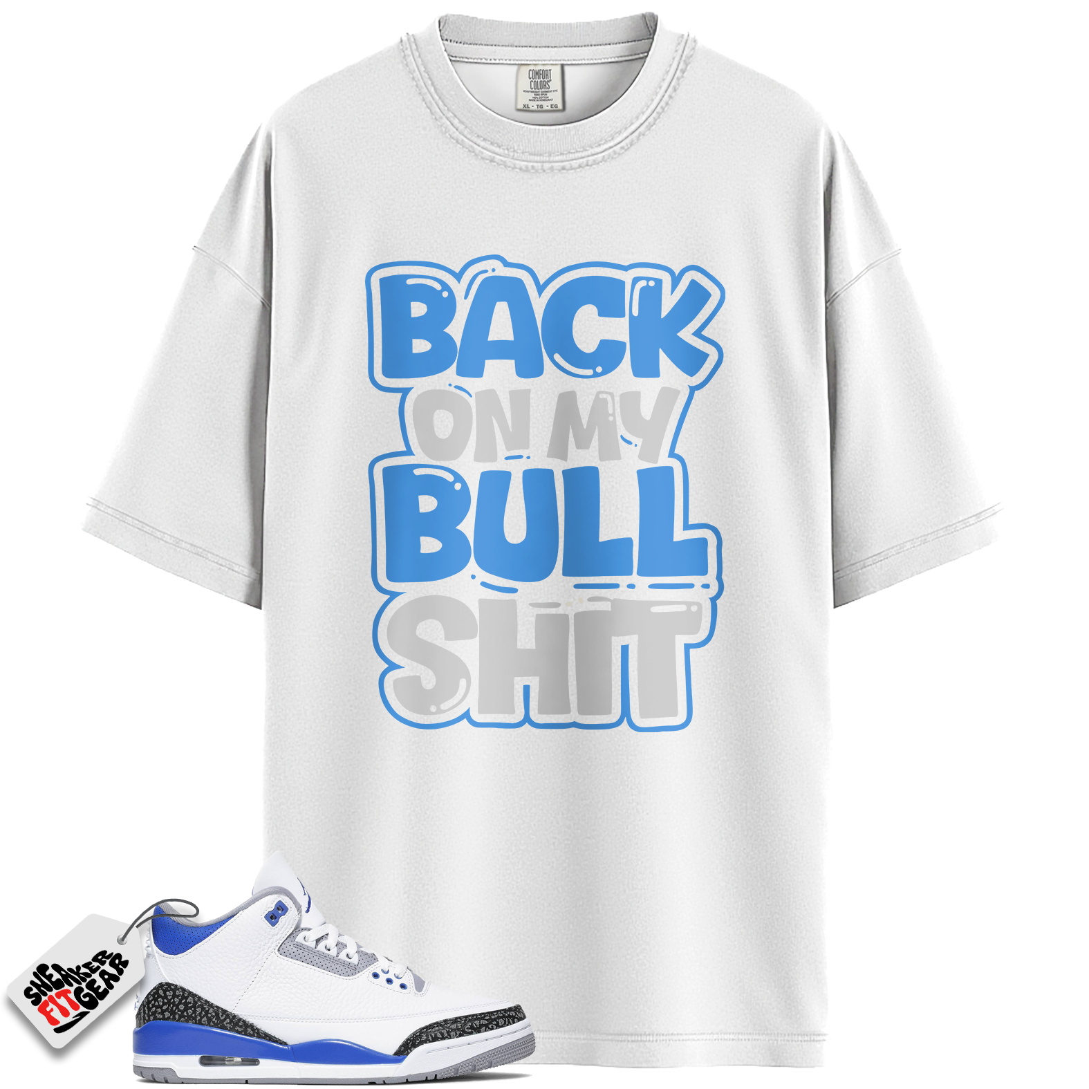 Jordan 3 Retro Racer Blue Match Shirts, BULL To Match Jordan 3 Retro Racer Blue