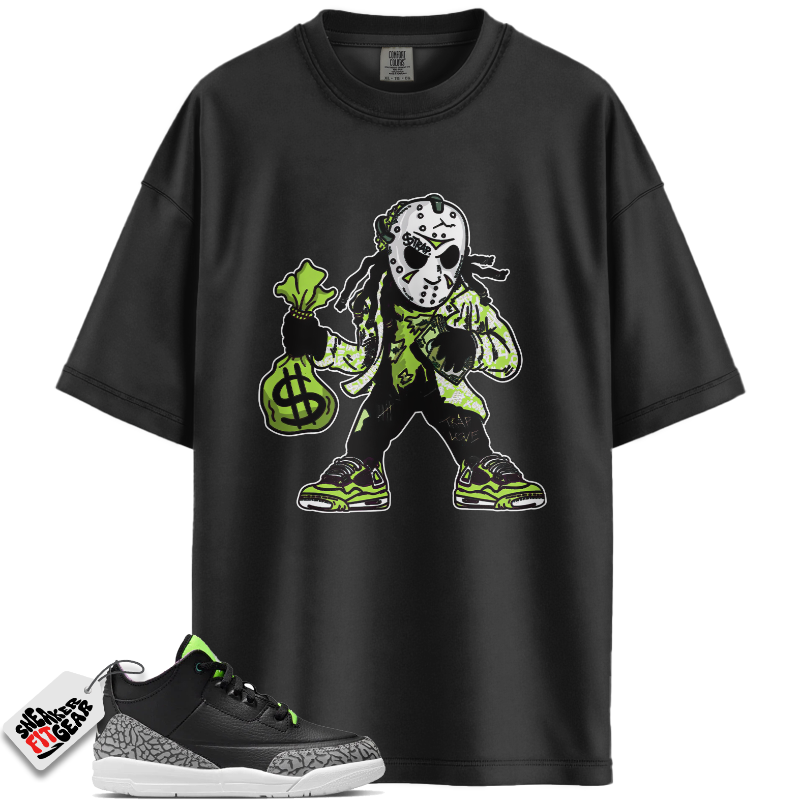 Jordan 3 Retro Electric Green Match Shirts, JASON To Match Jordan 3 Retro Electric Green