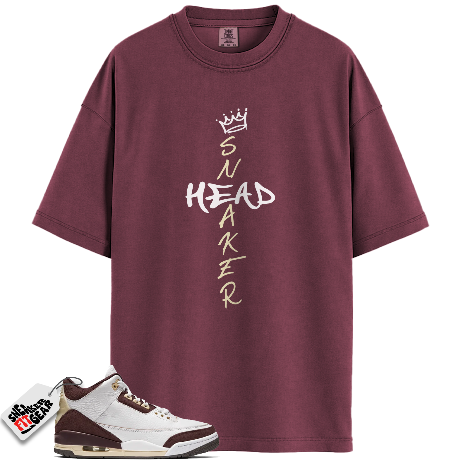Jordan 3 Retro OG SP A Ma Maniére Burgundy Crush Match Shirts, Cross Sneakerhead Unisex Shirts To Match Jordan 3 Retro OG SP A Ma Maniére Burgundy Crush Main image