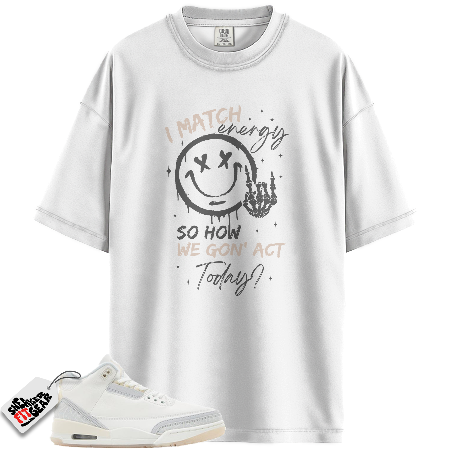 Jordan 3 Retro Craft Ivory Match Shirts, Energy To Match Jordan 3 Retro Craft Ivory