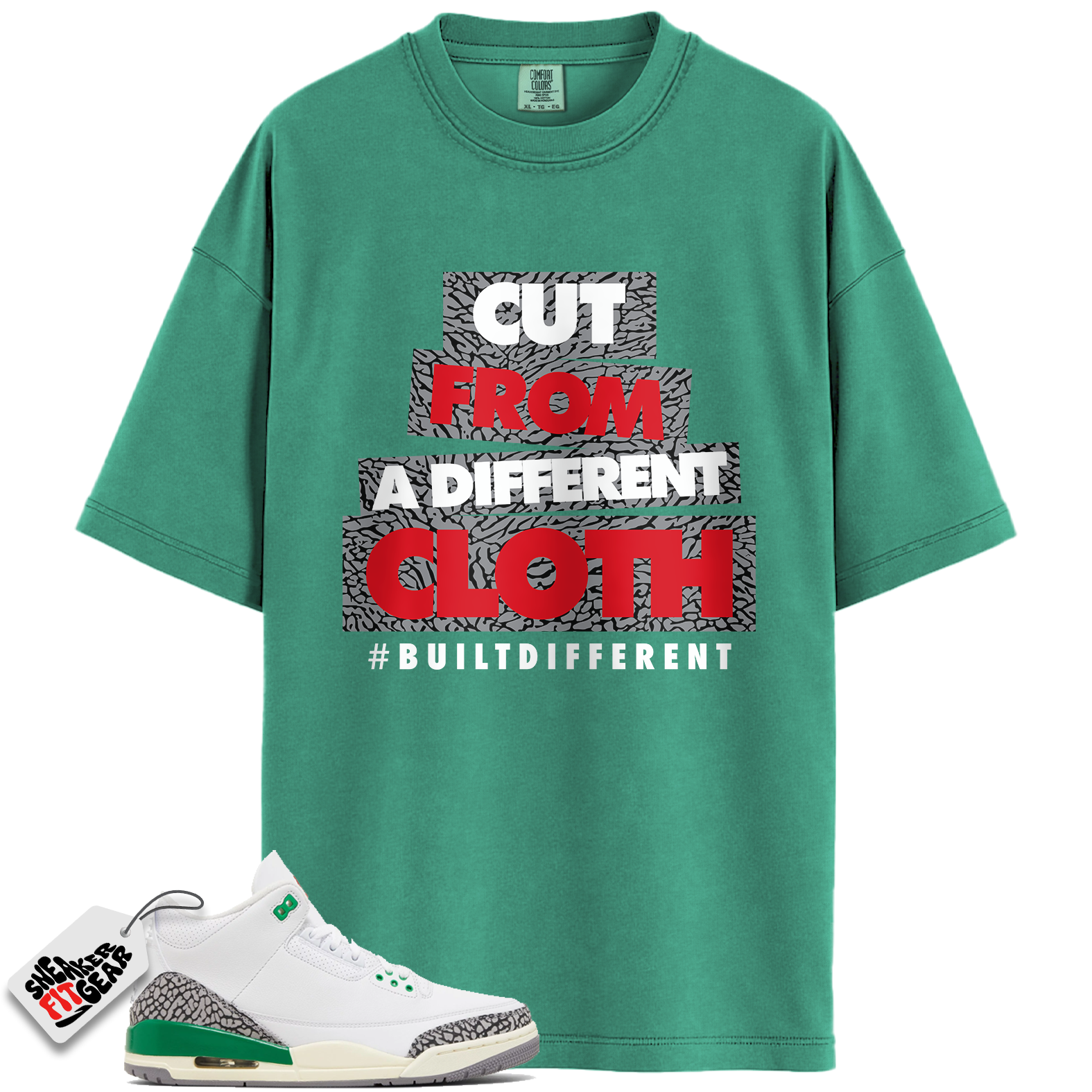 Women's Jordan 3 Retro Lucky Green Match Shirts, CLOTH To Match Women's Jordan 3 Retro Lucky Green