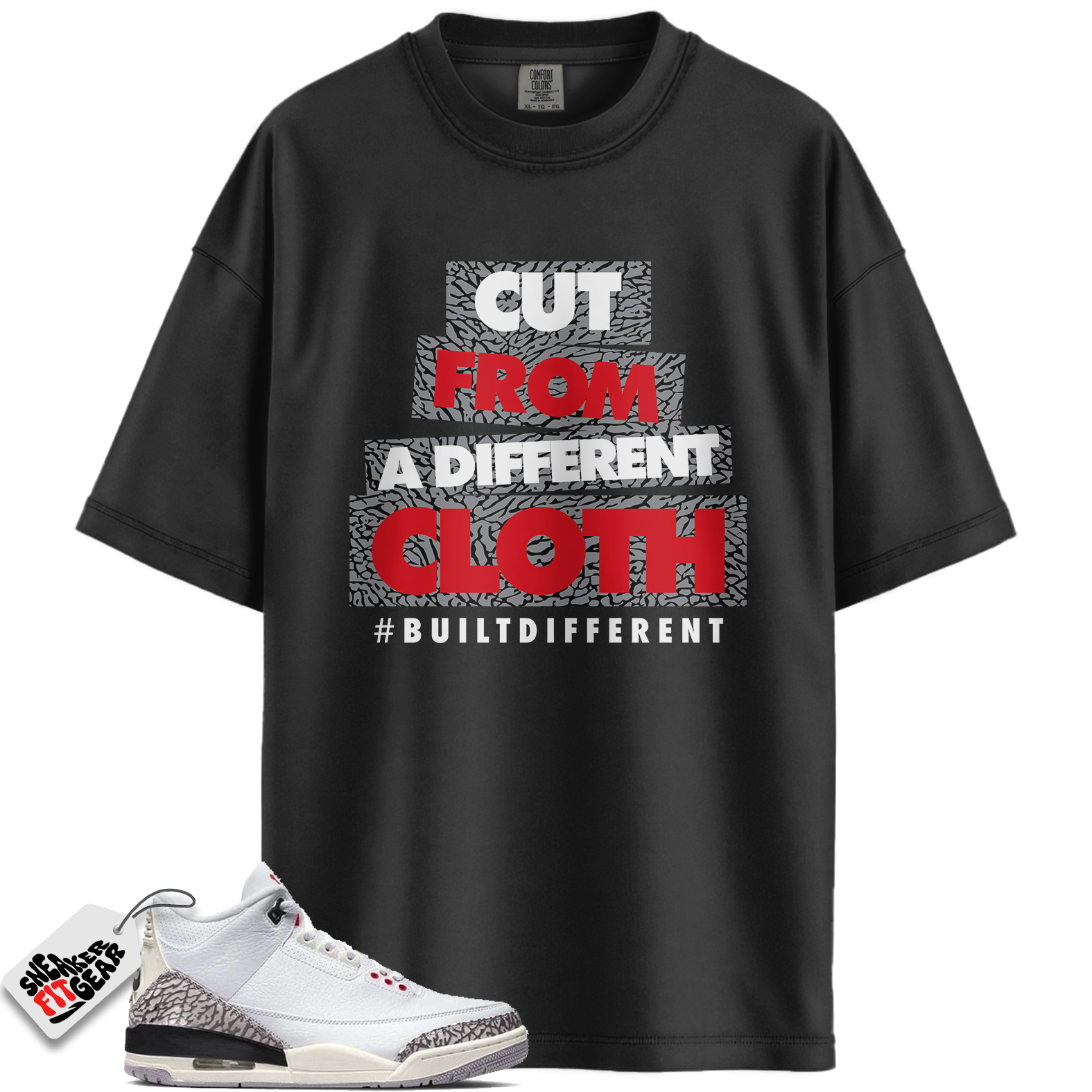 Jordan 3 Retro Cement Grey Match Shirts, CLOTH To Match Jordan 3 Retro Cement Grey