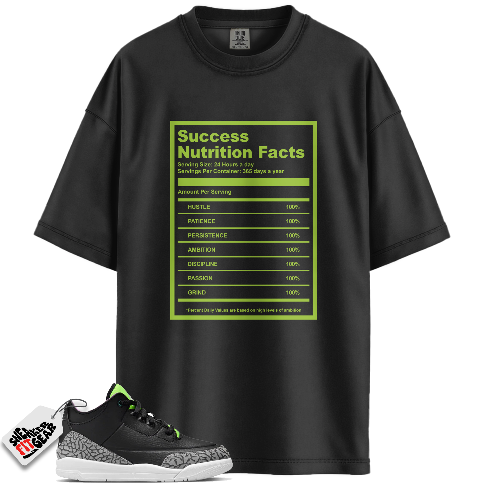 Jordan 3 Retro Electric Green Match Shirts, SUCC To Match Jordan 3 Retro Electric Green