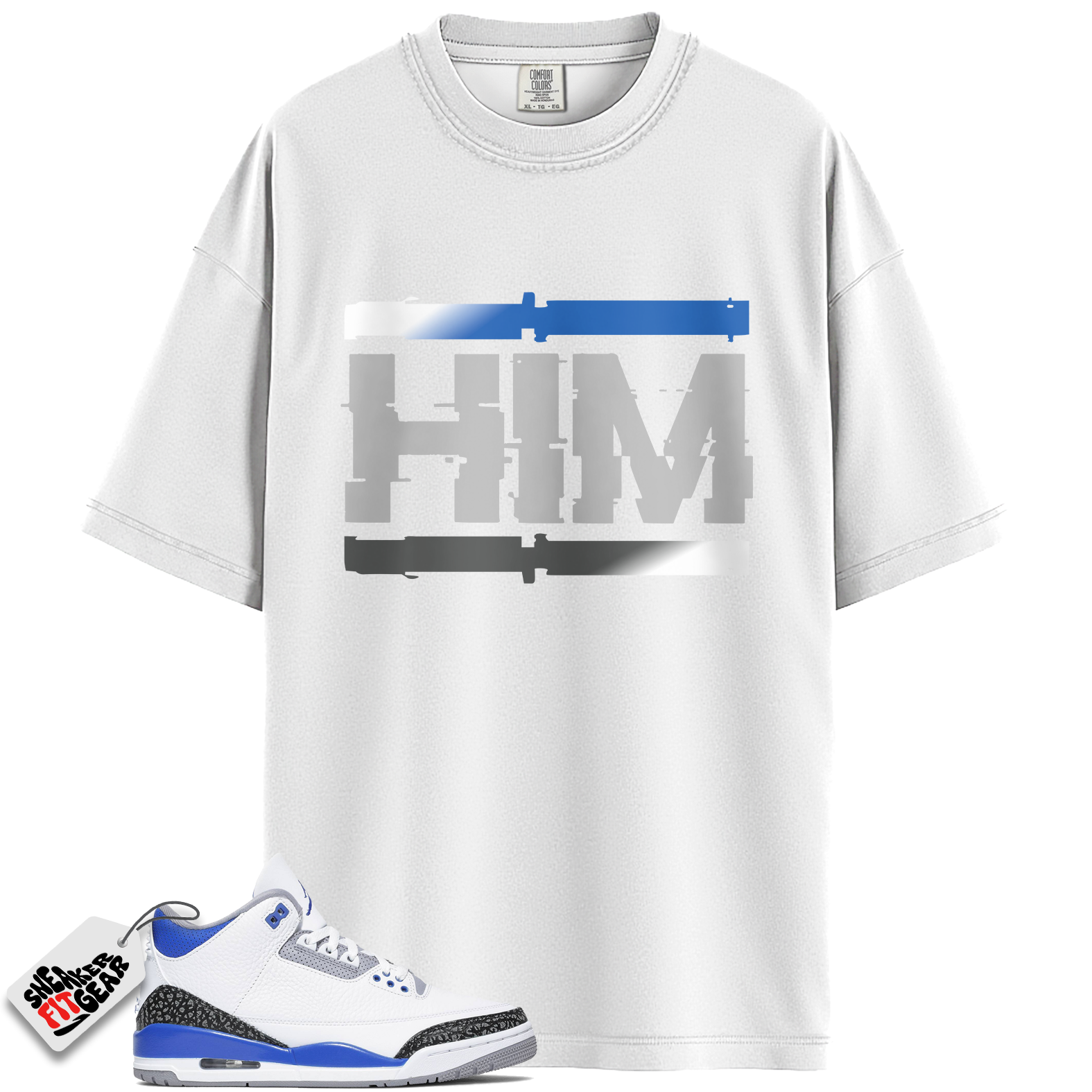 Jordan 3 Retro Racer Blue Match Shirts, HIM To Match Jordan 3 Retro Racer Blue Main image