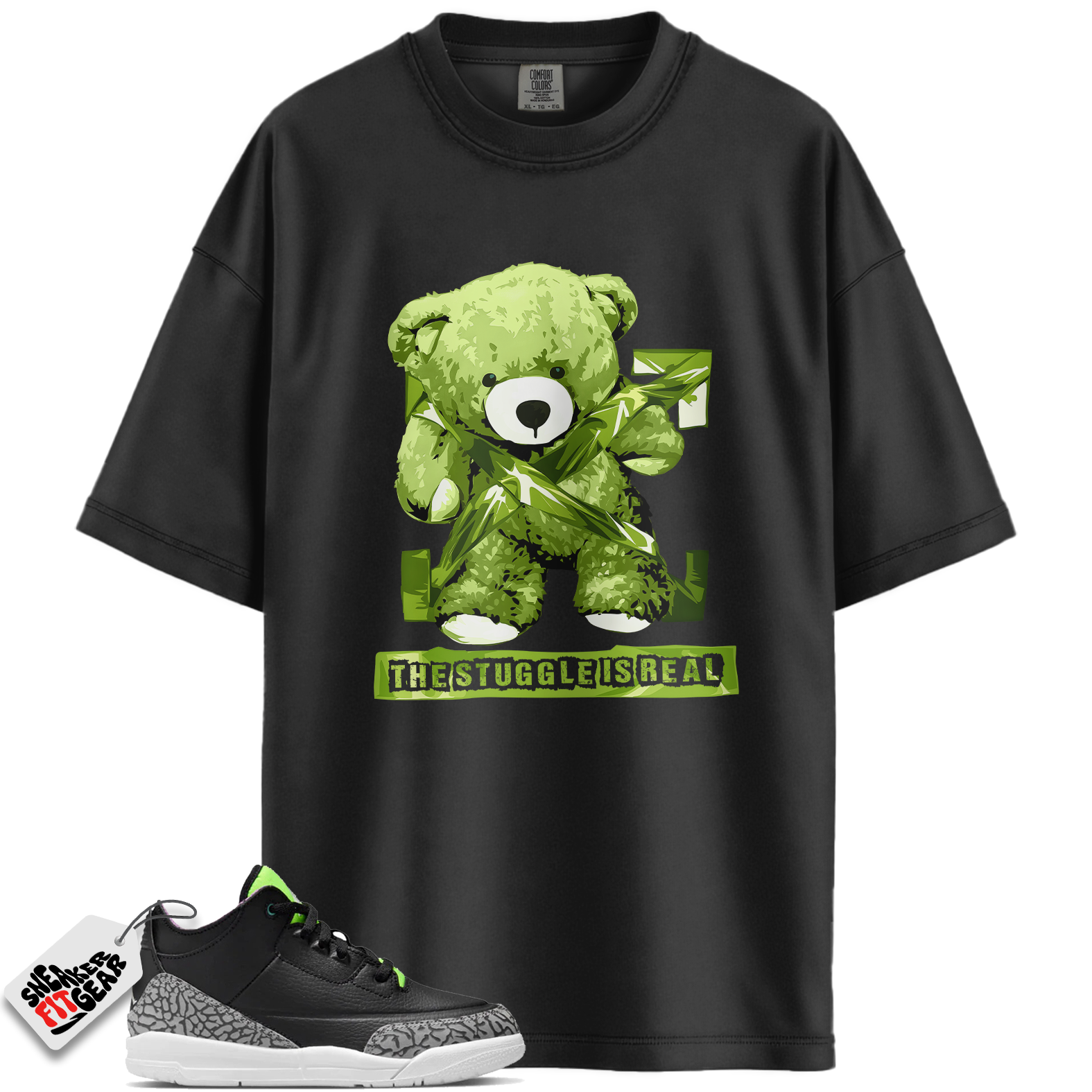 Jordan 3 Retro Electric Green Match Shirts, STRUG To Match Jordan 3 Retro Electric Green