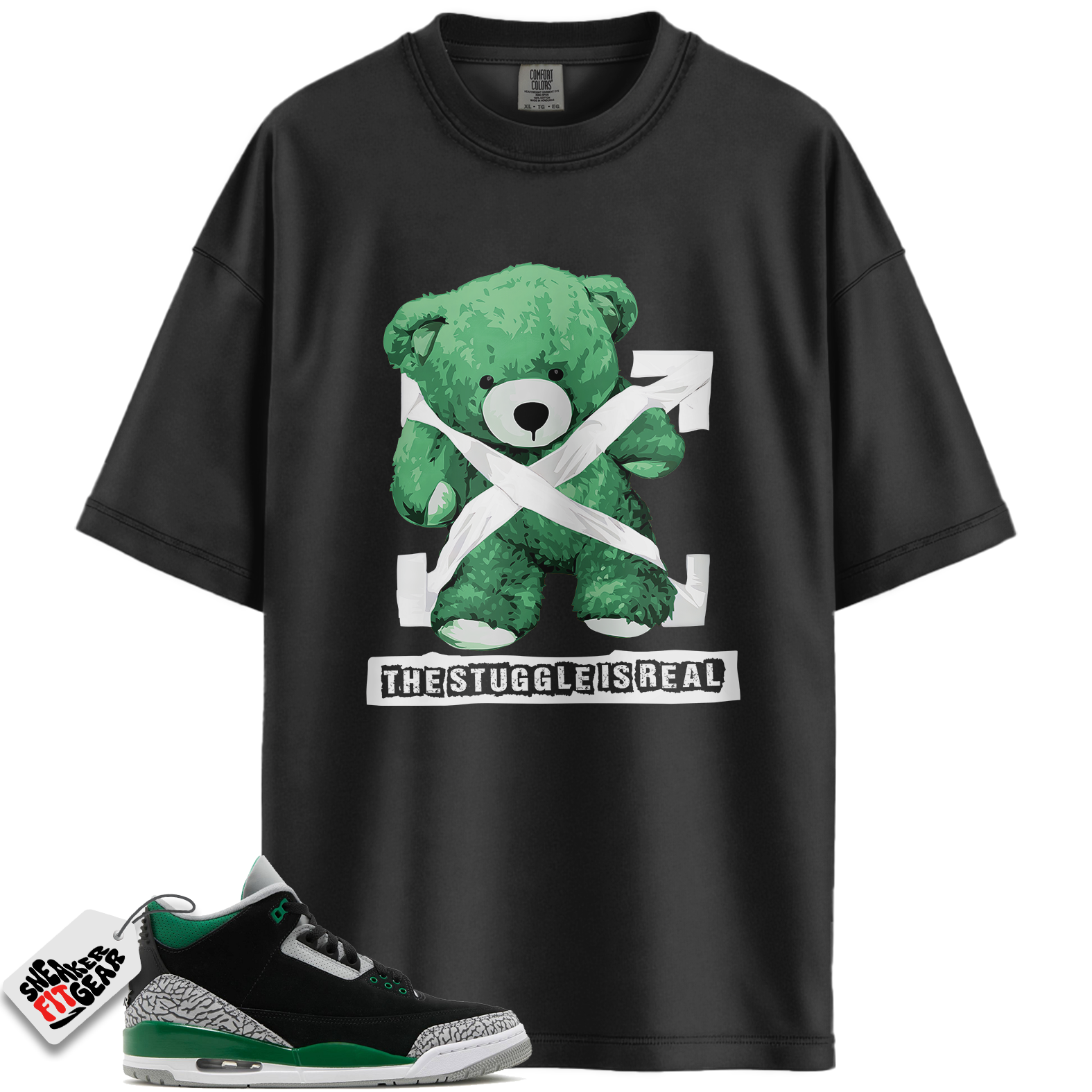 Jordan 3 Retro Pine Green Match Shirts, STRUG To Match Jordan 3 Retro Pine Green