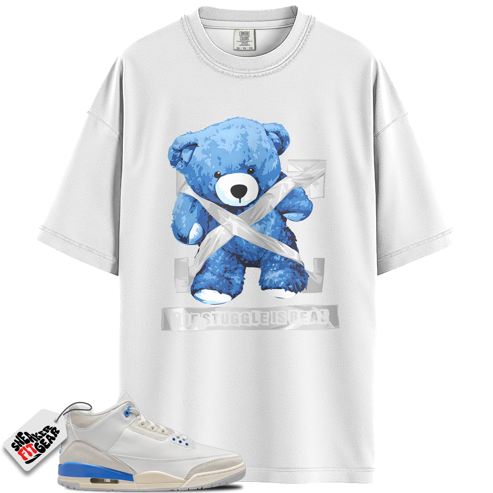 Jordan 3 Retro Lucky Shorts/ Hydrogen Blue Match Shirts, STRUG To Match Jordan 3 Retro Lucky Shorts/ Hydrogen Blue Main image