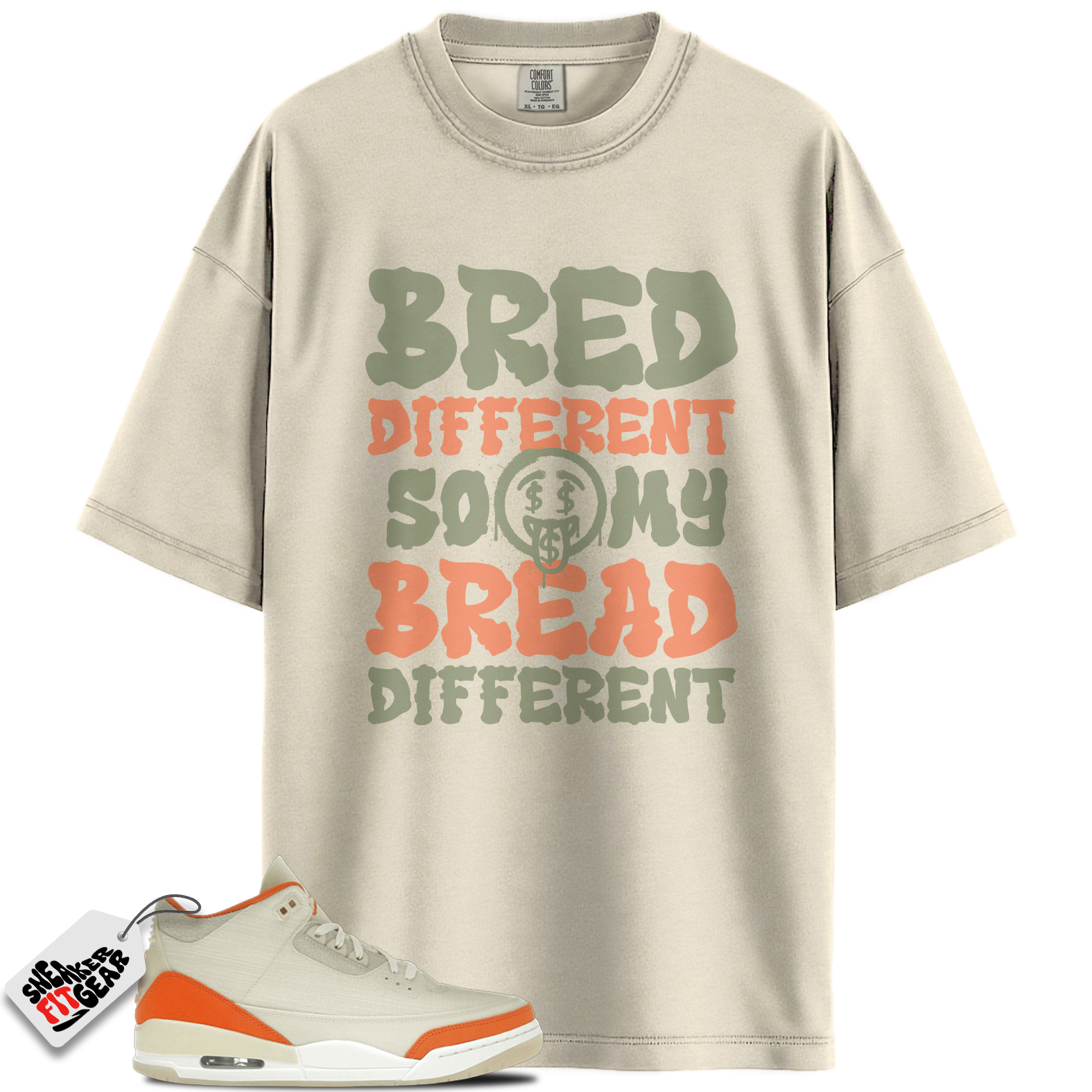 Women's Jordan 3 Retro TEX Starfish Match Shirts, Bred Different So My Bread Different To Match Women's Jordan 3 Retro TEX Starfish
