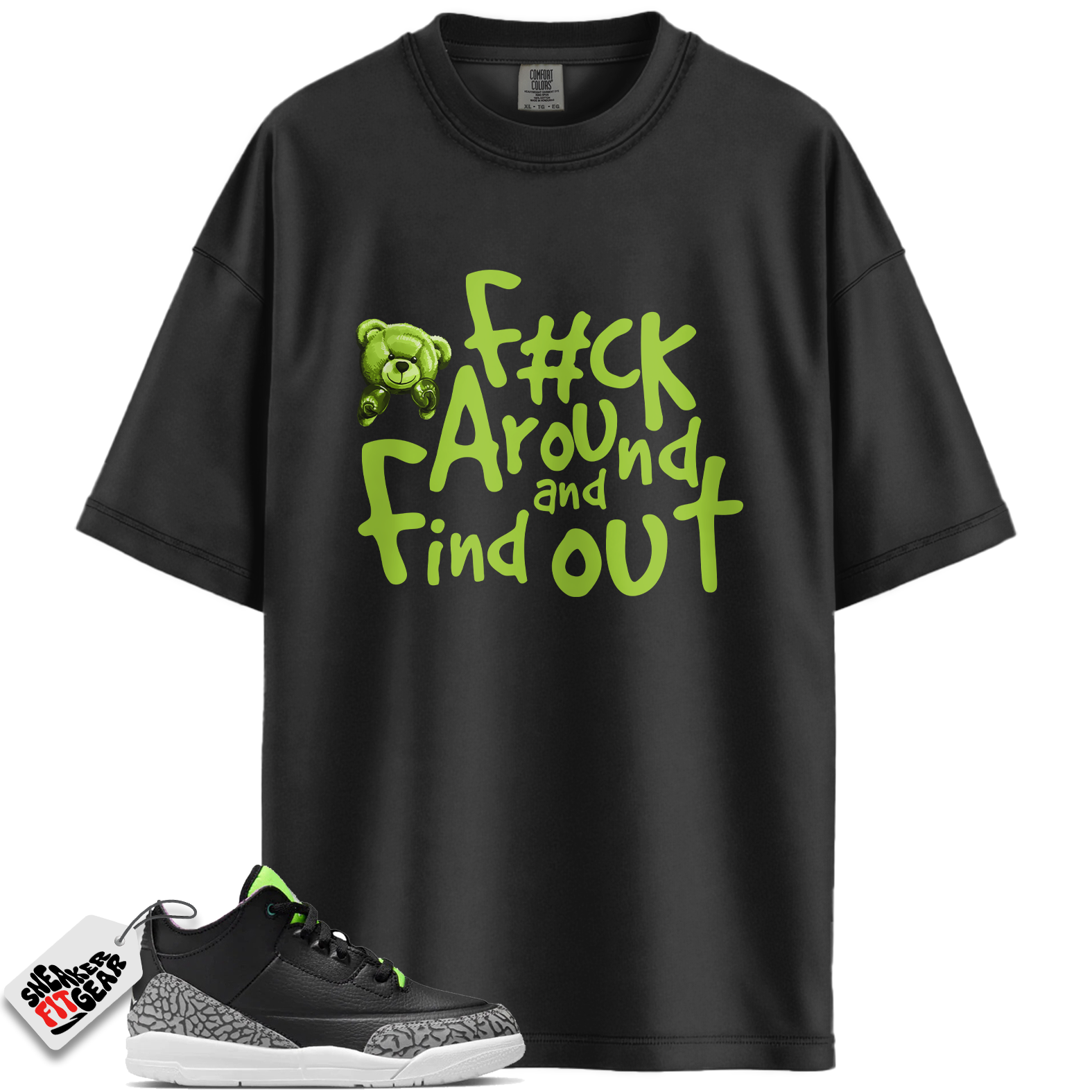 Jordan 3 Retro Electric Green Match Shirts, FCK To Match Jordan 3 Retro Electric Green