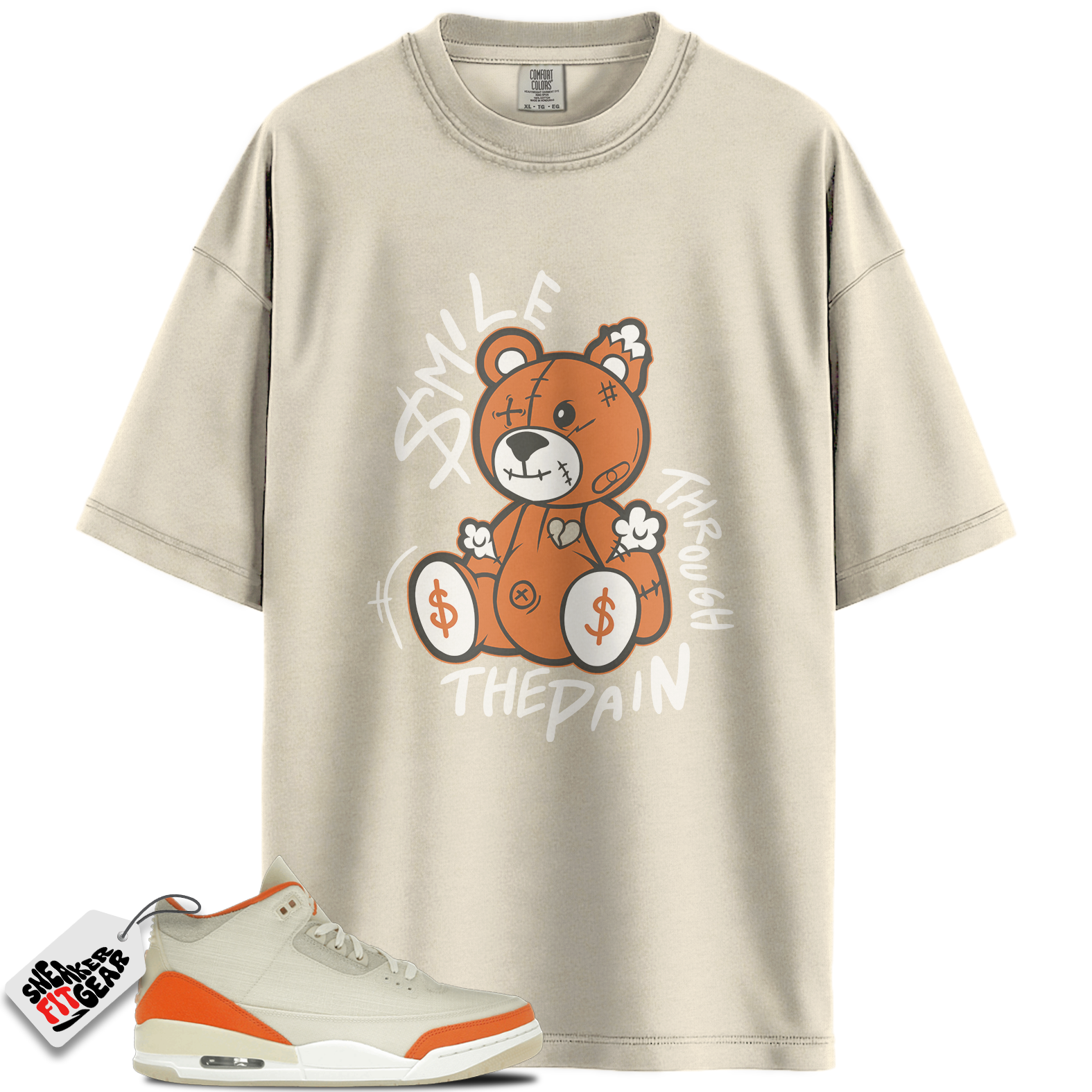 Women's Jordan 3 Retro TEX Starfish Match Shirts, SM2 To Match Women's Jordan 3 Retro TEX Starfish Main image