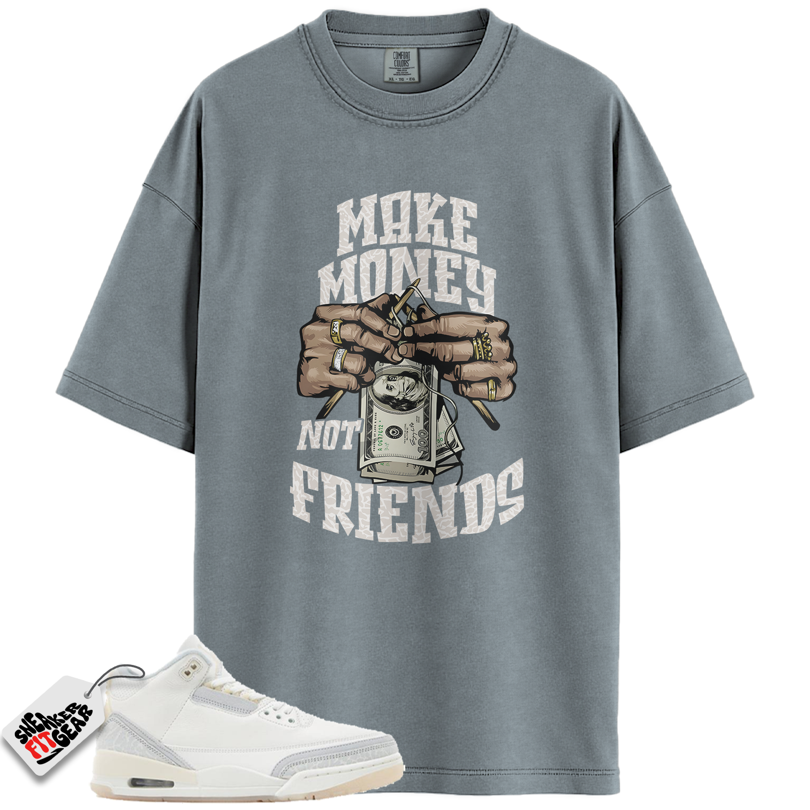 Jordan 3 Retro Craft Ivory Match Shirts, Make Money Shirt To Match Jordan 3 Retro Craft Ivory