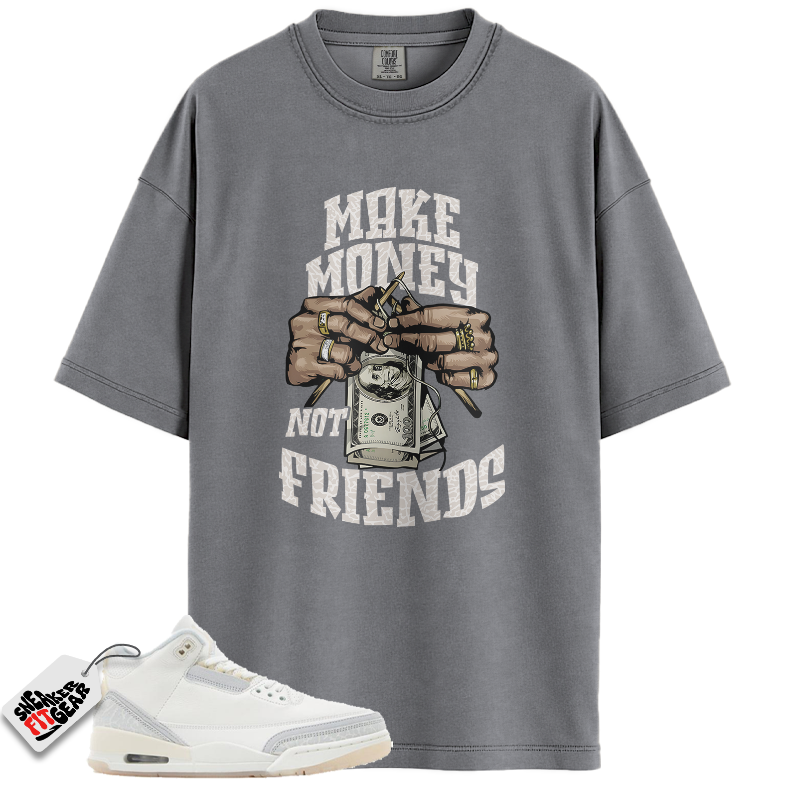 Jordan 3 Retro Craft Ivory Match Shirts, Make Money Shirt To Match Jordan 3 Retro Craft Ivory Main image